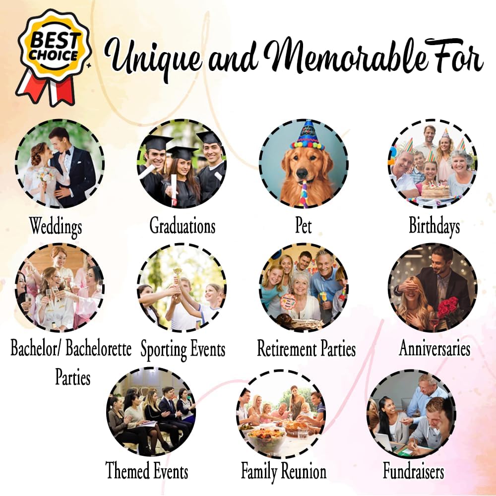 Personalized Pack 50pcs Printed Face Stir Sticks, Dog/Cat/Face/Logo Acrylic Drink Stirrers, Custom Big Head with Your Photo Drink Stirrers, Decor For Parties Birthday Graduation, Baby Face Photos