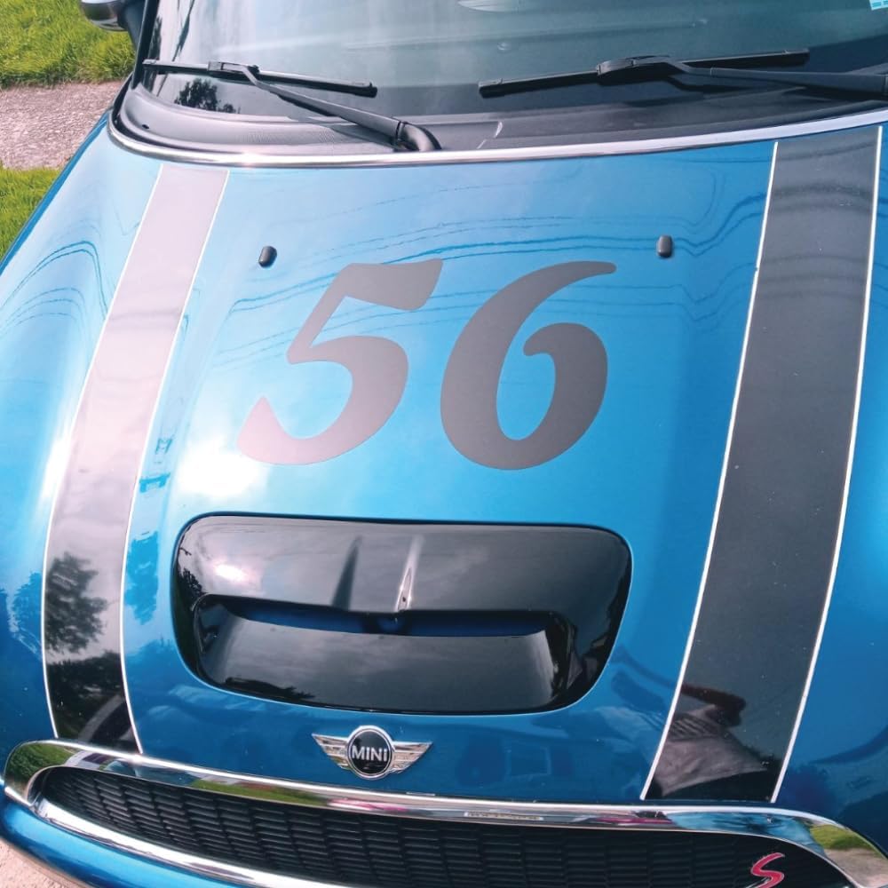 Fairwinds Designs Custom Race Car Number Decals | Set of 3 Heavy Duty Vinyl Stickers | Choose Size in Inches | Numbers for Cars Truck Motorcycle Jet Ski Boat | Racing Autocross Pro (Black, Medium)