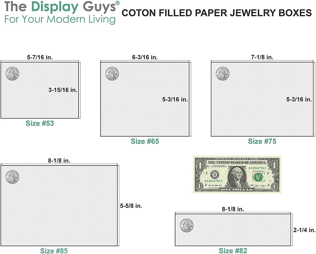 TheDisplayGuys - 25-Pack #53 Kraft Paper Cardboard Gift Boxes/Jewelry Cases w. Cotton Padding & Lid - Rose Gold - (5.4" x 3.9" x 1.0")