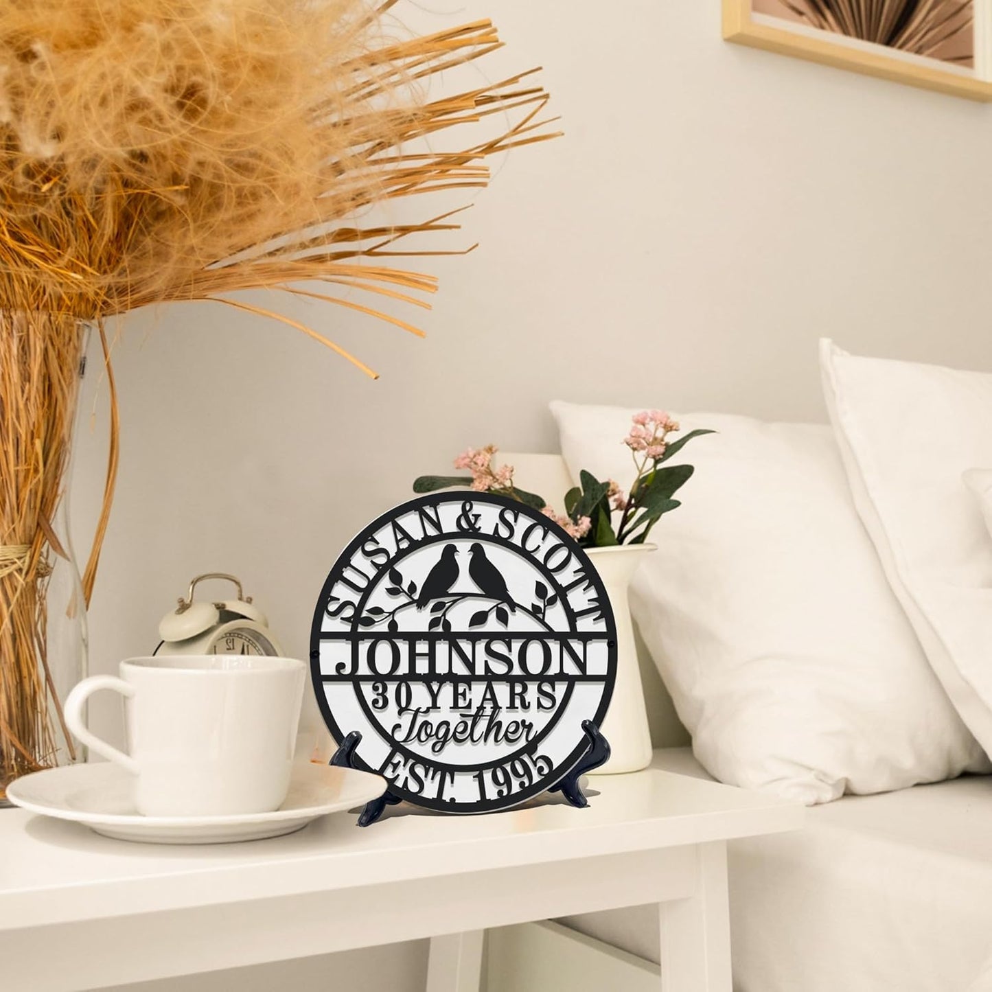 Personalized Christmas Gifts 2025 Best Housewarming Gifts Custom 50th or Any Year Wedding Anniversary Metal Sign Wedding Gifts Personalized Metal Name Signs Monogram Wall Decor