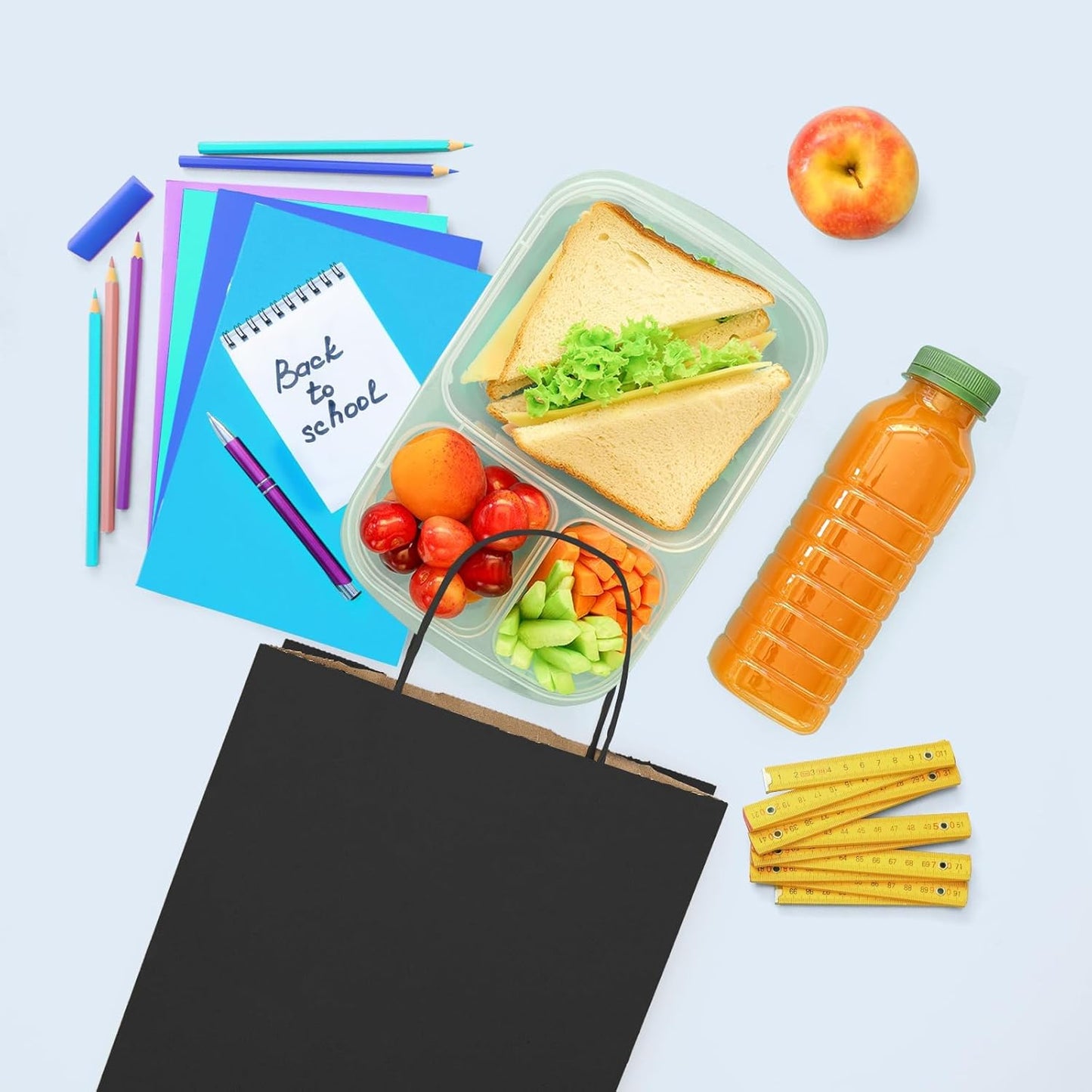 GSSUSA 400 Pack 8x4.25x10'' Paper Bags with Handles Bulk, Black Kraft Paper Gift Bags for Small Business, Sturdy Grocery Retail Shopping Bag, Birthday Party Favor Bag, Craft