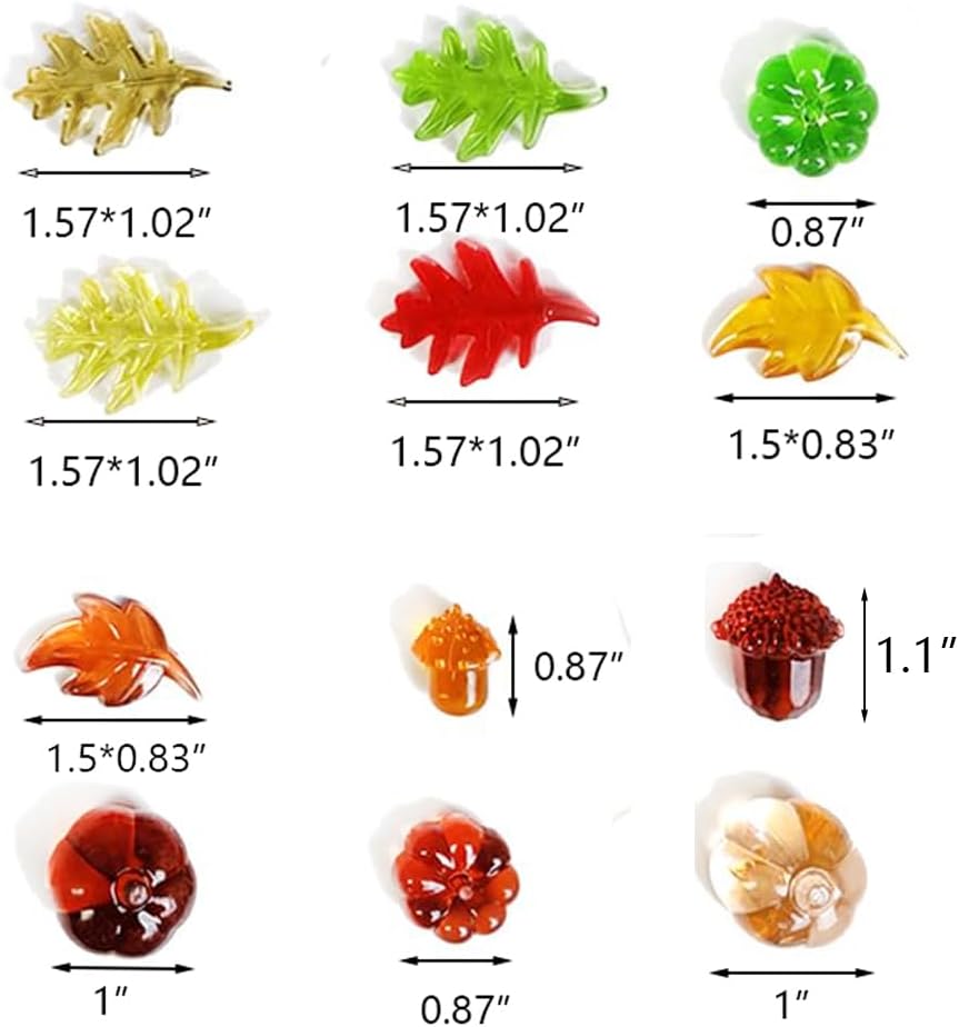 HappyFiller Fall Thanksgiving Autumn Harvest Decoration 135 Pcs Sensory Bin Filler,Small Acrylic Pumpkins,Acorns,Leaf Beads,Table Scatters Gems,Vase Fillers,Home Accents,Brown Yellow Orange Green Mix