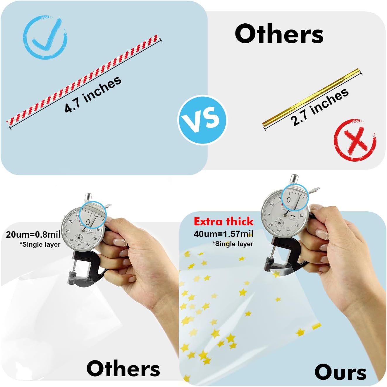 EKAPACKAGING 50Pcs 6.3x11.8 Inches Sprinkle Print Cone Shaped Treat Cellophane Bags Twist Tie Triangle Christmas Party Favor Cotton Candy Bags With Ties For Popcorn, Chocolates, Ice Cream Cone