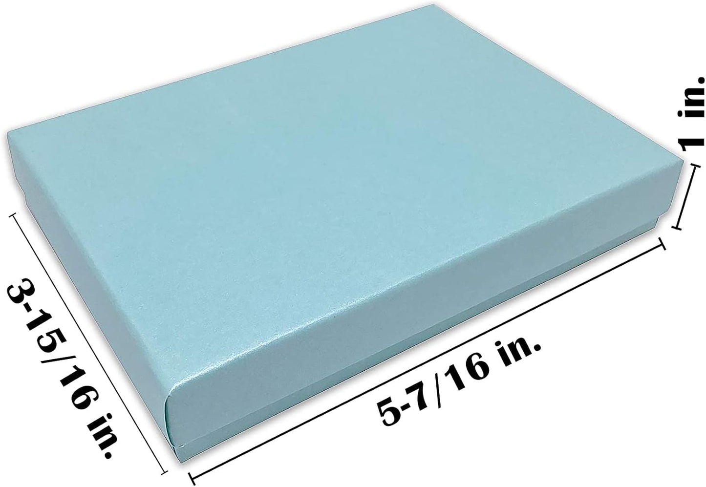 TheDisplayGuys - 25-Pack #53 Kraft Paper Cardboard Gift Boxes/Jewelry Cases w. Cotton Padding & Lid - Pearl Teal - (5.4" x 3.9" x 1.0")