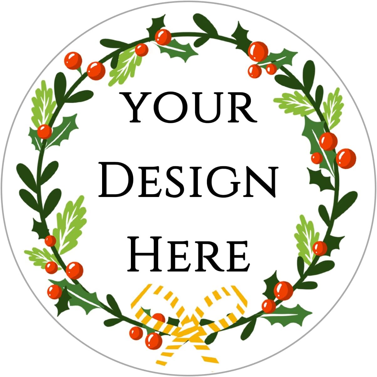 100-1000pcs Custom Stickers Merry Christmas Stickers Personalized Labels Adhesive Xmas Decorative Envelope Seals Stickers for Cards Gift Boxes (Round-4)