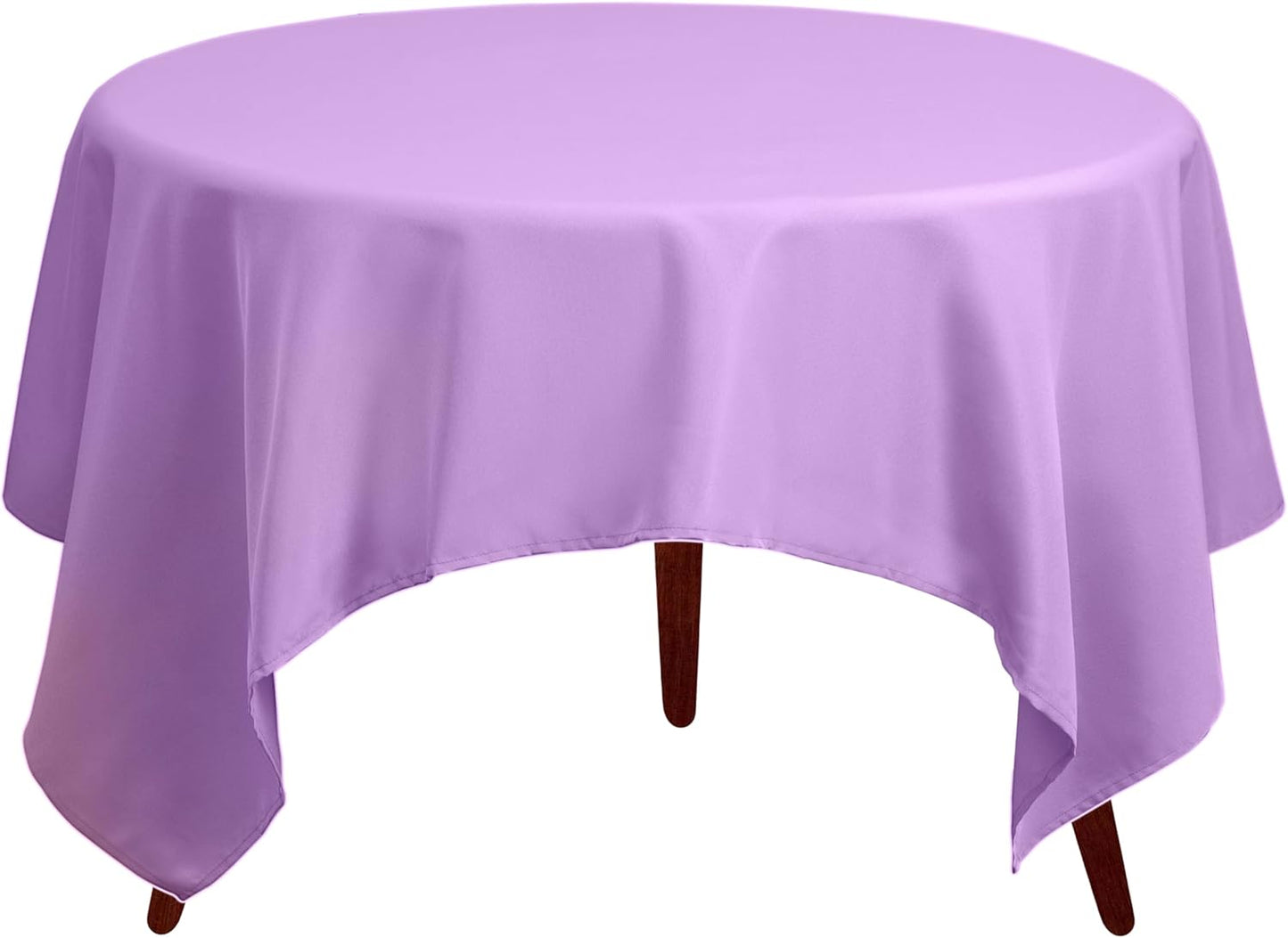 Gee Di Moda Square Tablecloth - 70 x 70 Inch Lavender Table Cloth for Medium Square or Round Tables - Heavy Duty Washable Fabric - for Buffet Table, Holiday Party, Dinner, Wedding & Baby Shower