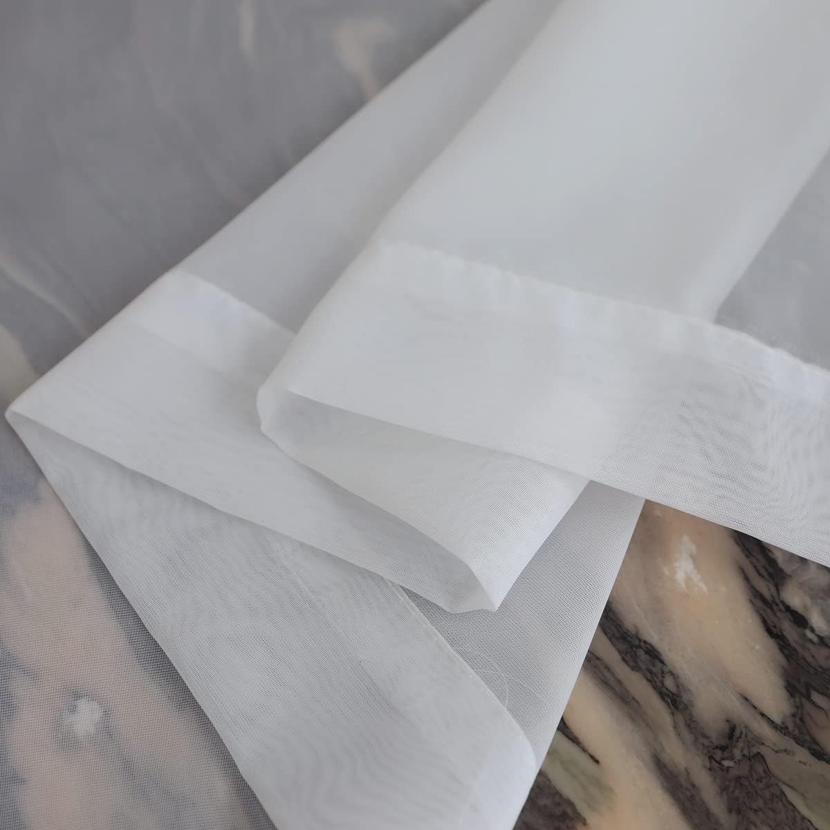 Window Ivory Sheer Curtains 120 Inches Long 2 Panels Sheer Curtain Basic Rod Pocket Panel for Bedroom Children Living Room Yard Kitchen (Ivory, 52" W x 120" L | 2 pcs)