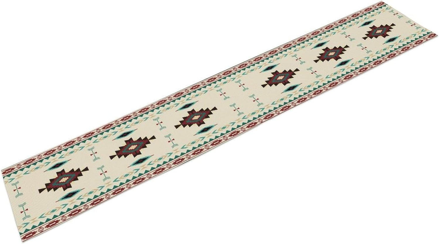 Aztec Table Runner Southwestern Native Vintage Geometric Pattern Table Runner Retro Country Table Dinner Decoration 13x120 Inch