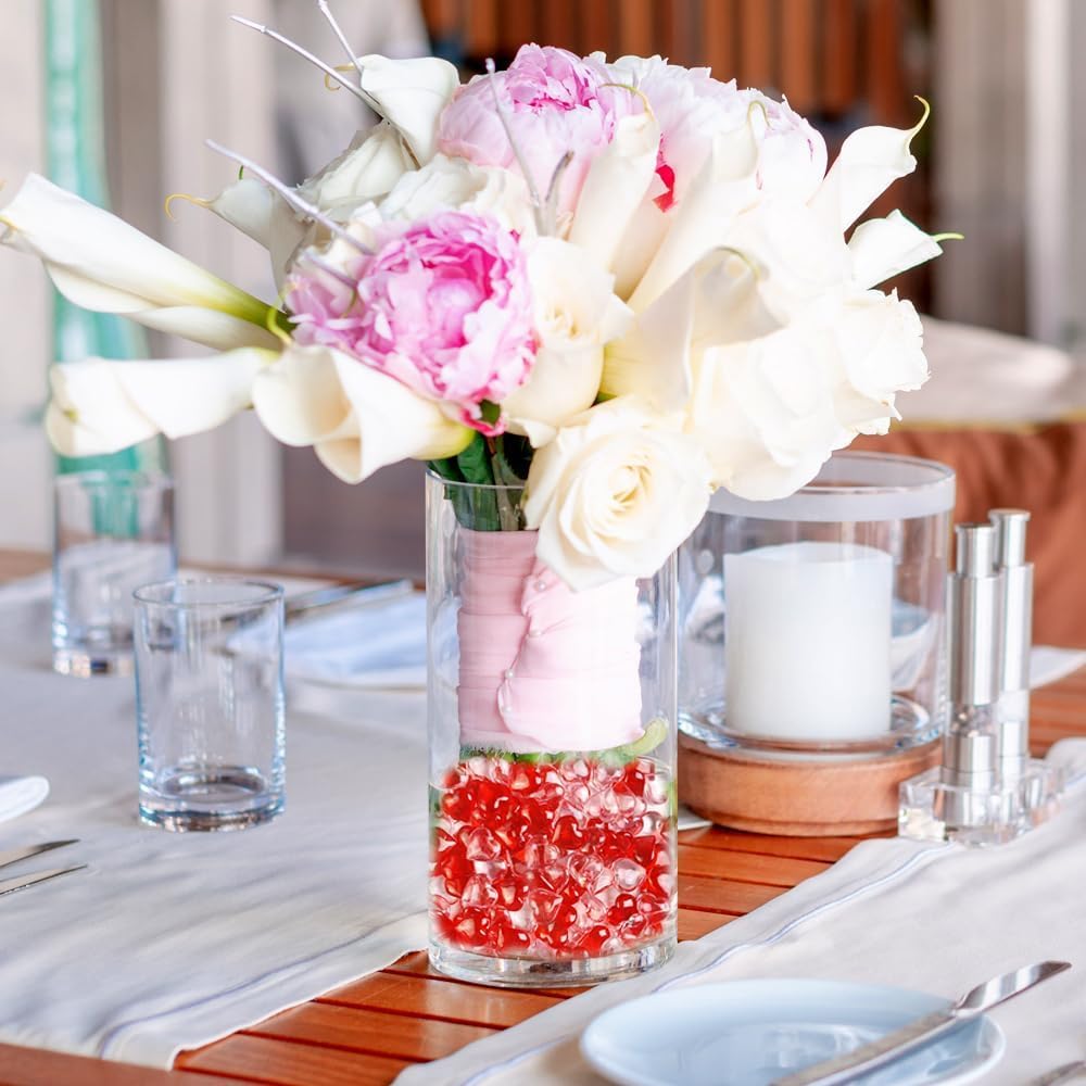 200 Pcs Pink Acrylic Heart Shaped Crystals, 0.9 Inch Heart Crystal Rhinestones, Diamond Fake Gems for Vase Fillers,Table Scatters,Wedding Centerpieces,Birthday,Bridal Shower,Engagement Party