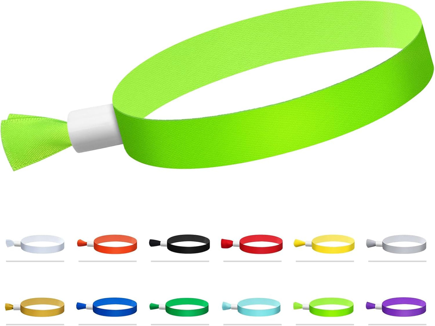 100 Pcs Cloth Event Wristbands, Event Wristbands, Colored Wrist Bands for Events, for Lightweight Concert Wrist Strap for Activities, Party Bracelets for Events (Color : Green2)