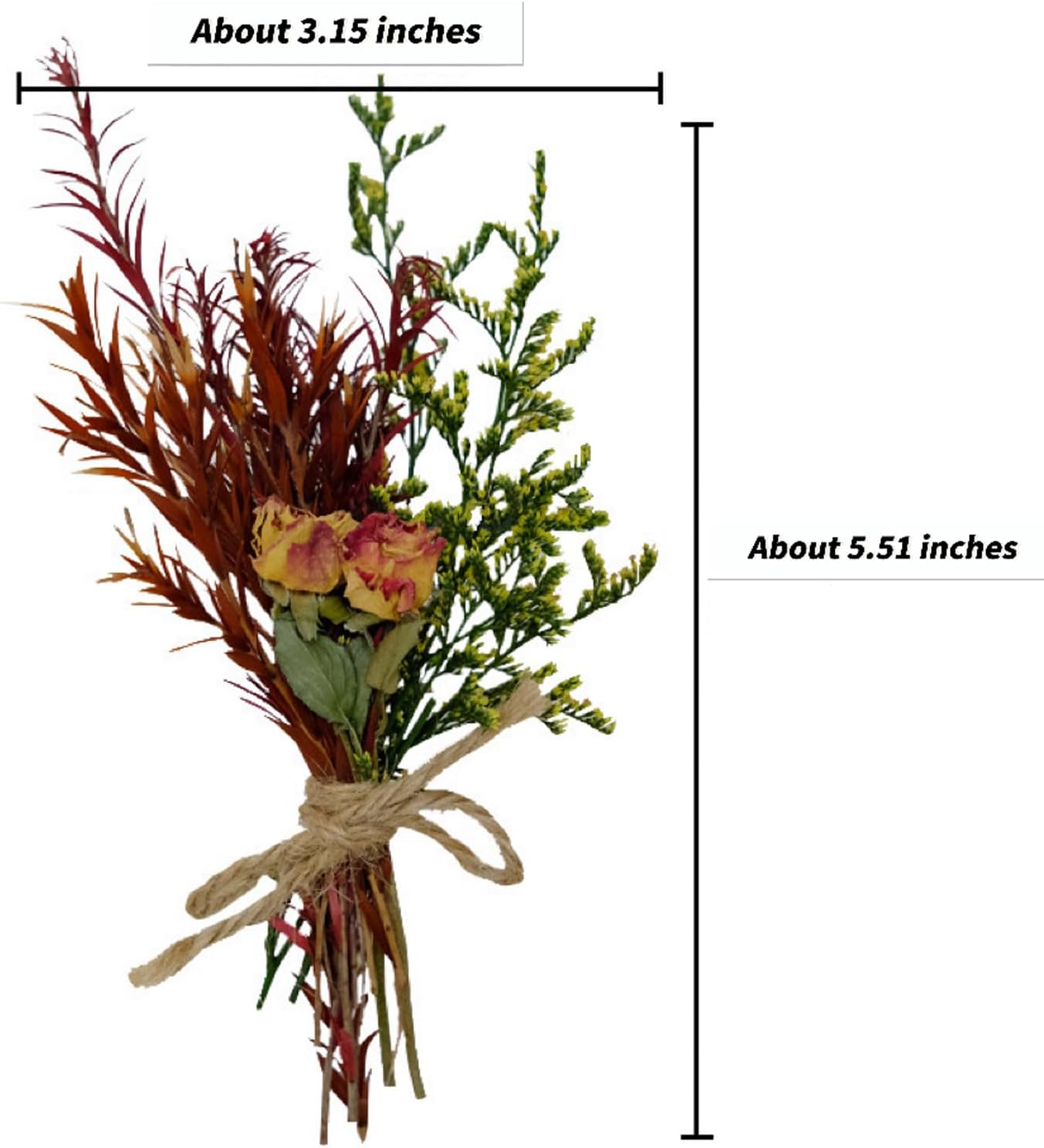 CROISSANT Mini Dried Flower Bouquet 12PCS, Mixed Natural Dried Flowers Bundles, Suitable for Handmade DIY Greeting Card Decoration, Multi-Purpose Craft Flowers