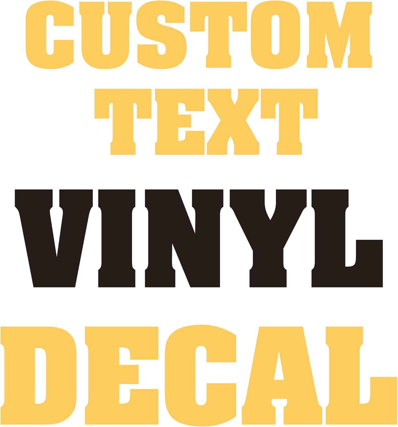 Custom Vinyl Lettering - Custom Text Vinyl Sticker - Personalizes Vinyl Lettering for Car, Trucks, Boats, Doors, Windows, Walls - Custom Decal Text Name Sticker