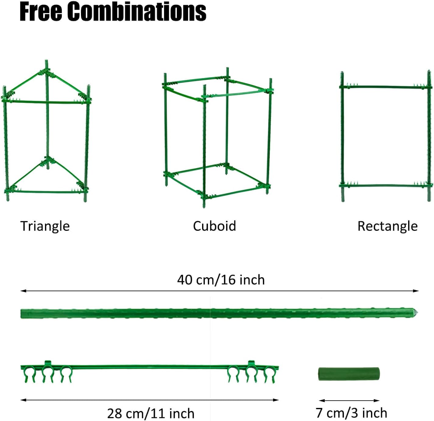 Orgrimmar Tomato Cages Garden Plant Support Stakes Outdoor Vegetable Trellis for Vertical Climbing Plant Up to 63“,3 Packs