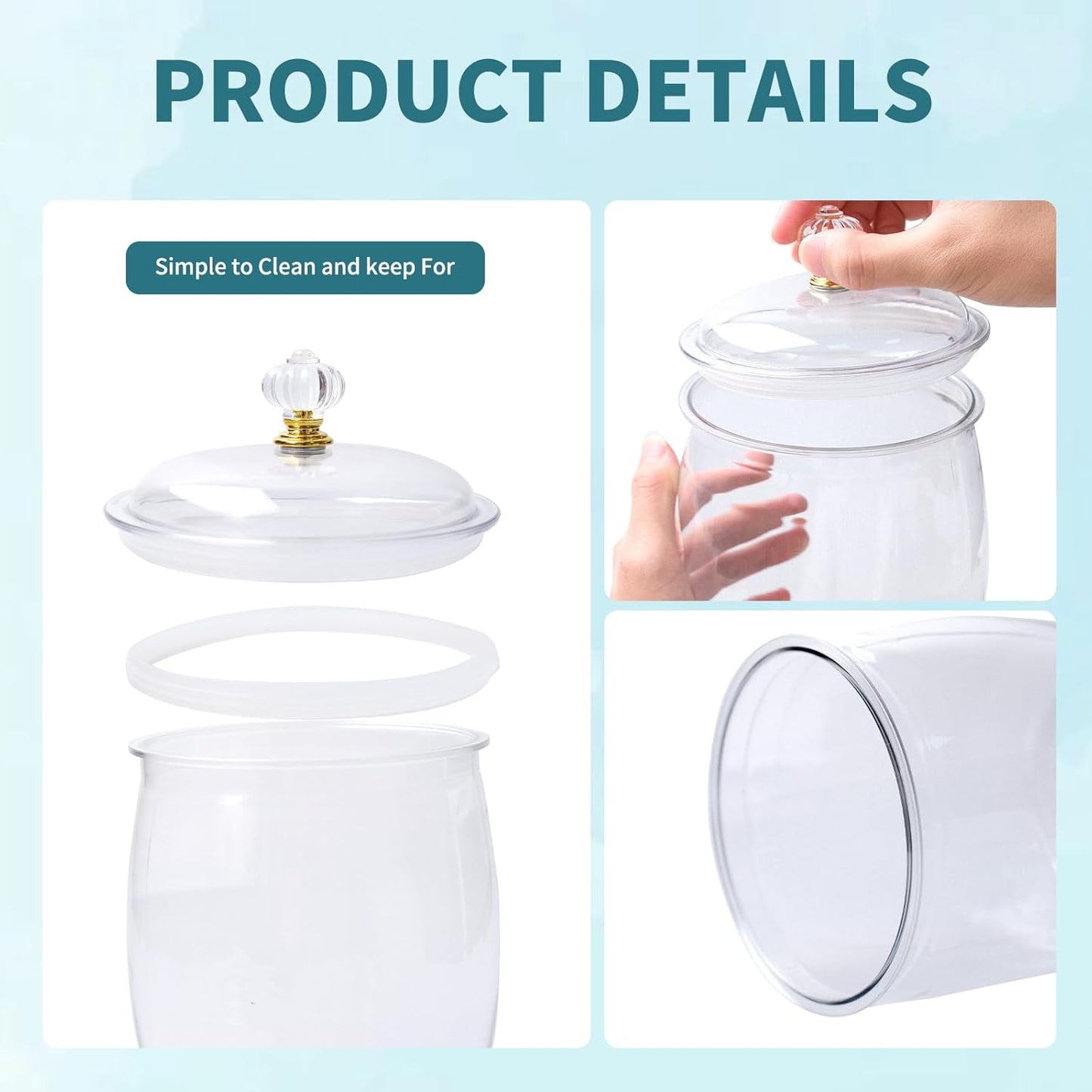 4 Pcs 64 oz 90 oz Candy and Cookie Jar with Lids 4 Spoons Plastic Jars Decorative Apothecary Jars Candy Buffet Containers Clear Can Airtight Food Storage Canister for Home Decoration Supplies