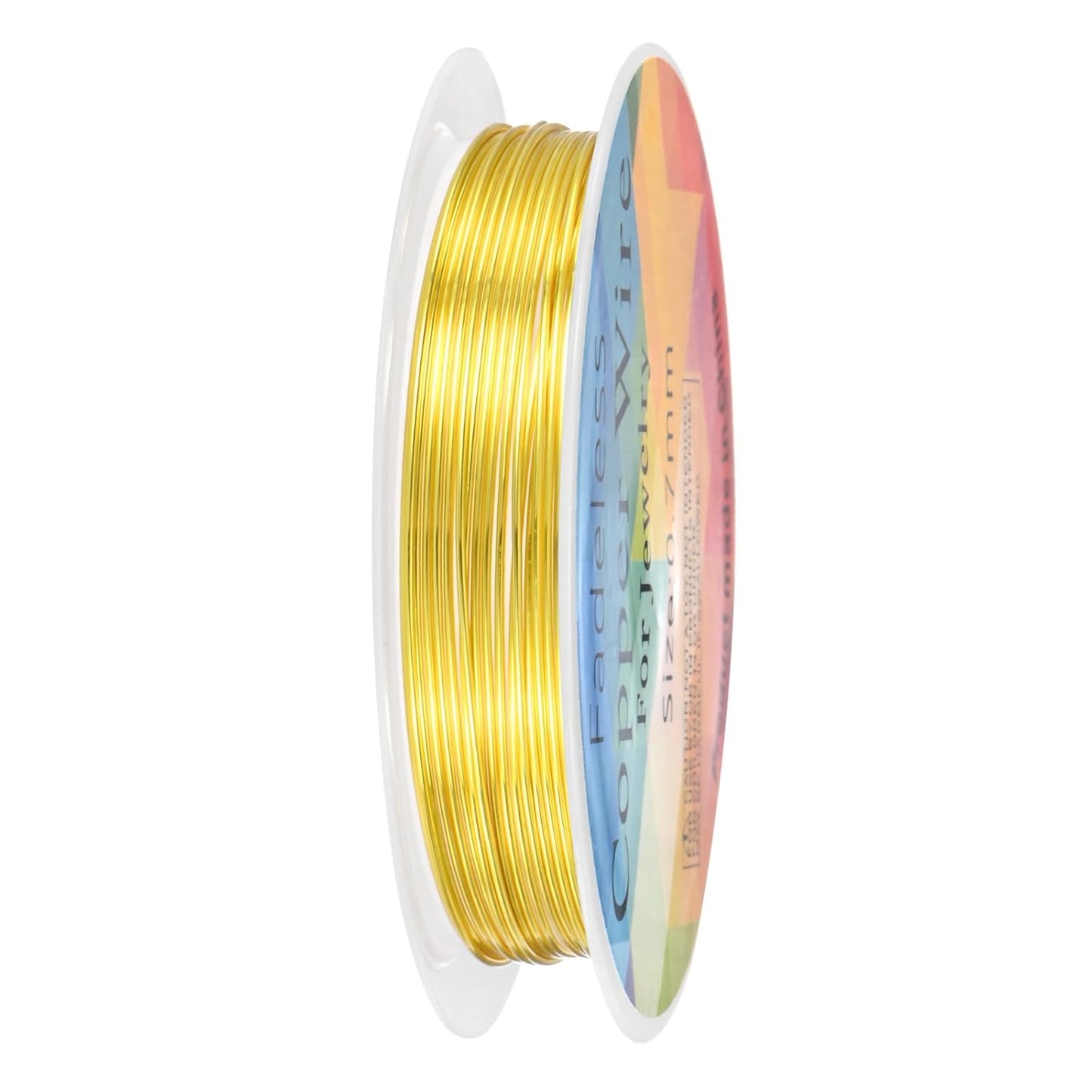 0.7 mm/21 Gauge Copper Wire for Jewelry Making, 10.2FT Copper Beading Craft Wire for Jewelry/Weaving/DIY Crafting/Planting, Color-Retaining [3.1M, Gold Tone]