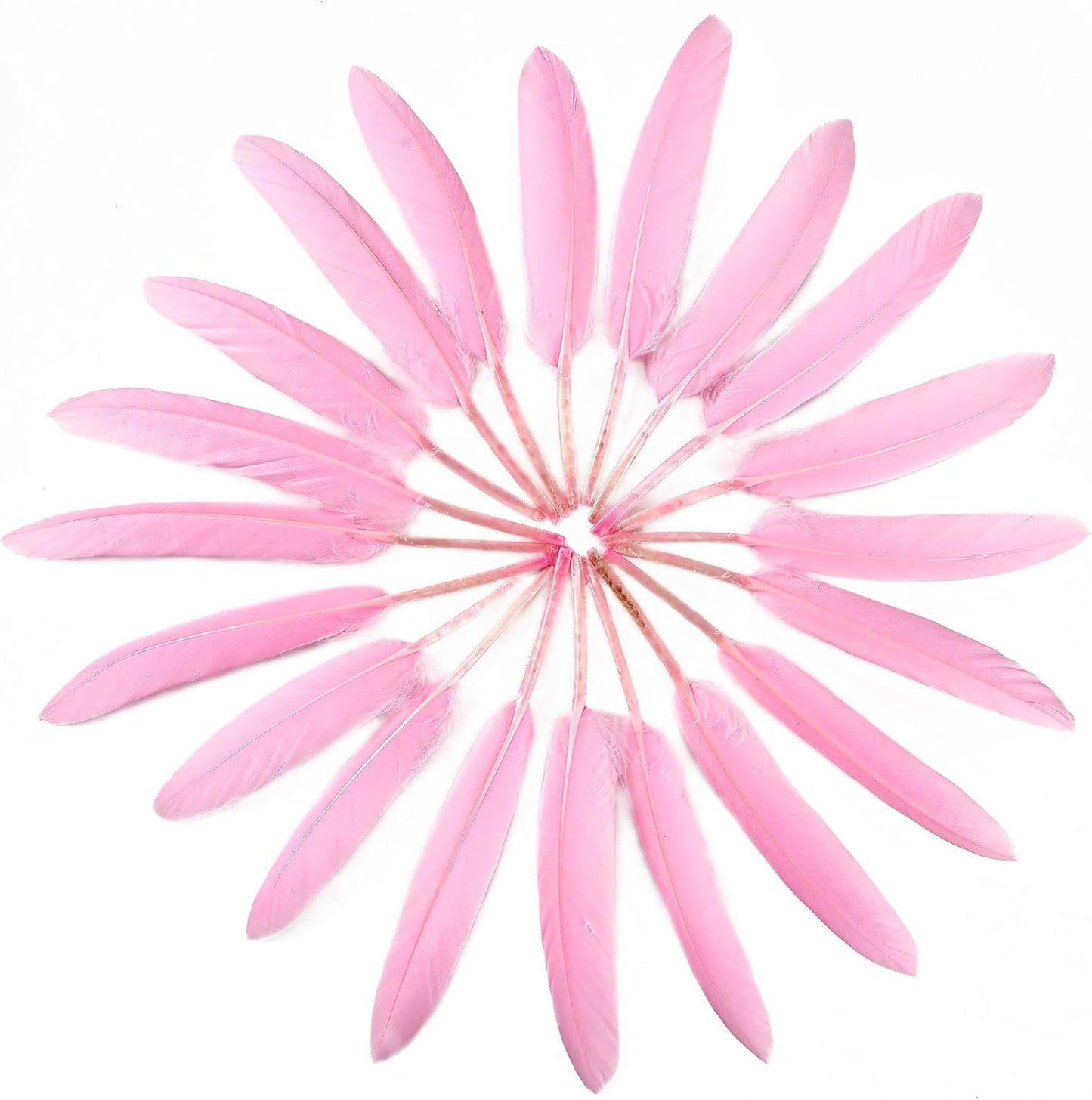 FeelfunFeather 120pcs Goose Cochettes Feather Natural Bulk 4-6 inch 10-15cm for Wedding Party Christmas Decorations DIY Crafts Goose Cochettes Feather,Pink