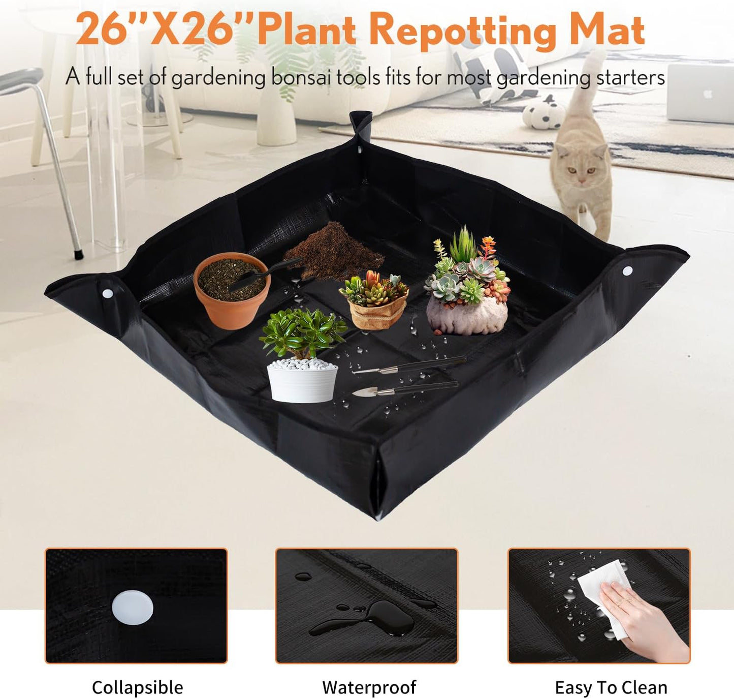 Bonsai Tools Kit 20 Pcs Garden Tools Set for Starters, Includes Bonsai Wire Kit, Plant Mat, Pruning Shears, Bonsai Scissors, Succulent Tools in Leather Storage Bag, Bonsai Gift for Adults