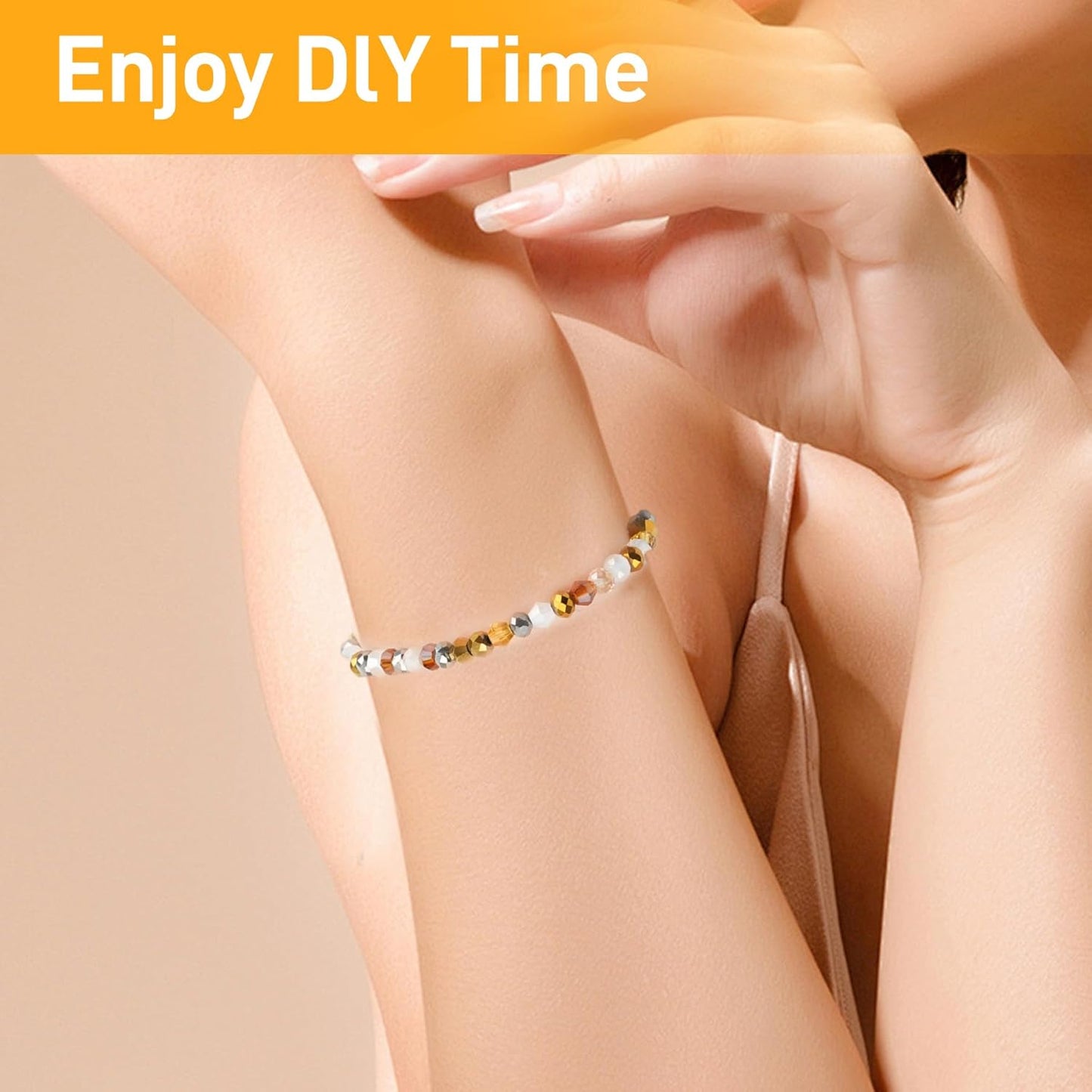 Glass Beads for Jewelry Making -800PCS Brown Crystal Beads for Bracelet Making Kit, Assorted Round Rondelle Gemstone Beads for DIY Crafts,Friendship Bracelets（Brown）