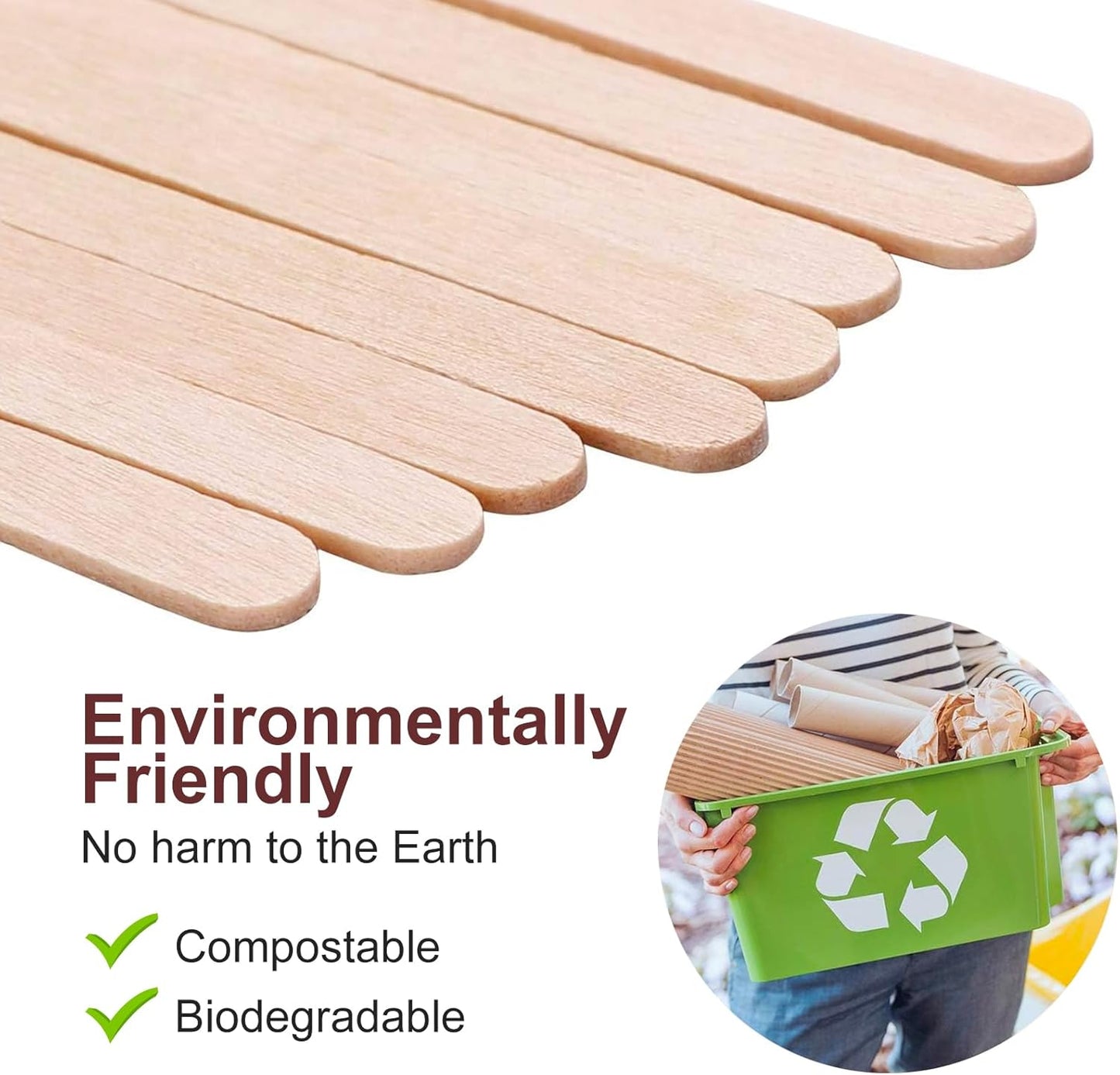 Wooden Coffee Stirrers, Thick Birch 5.5 Inches 1000PCS Disposable Coffee Stirrers Stir Sticks for Coffee & Cocktails, Natural Birch Biodegradabl Food Grade Stir Sticks for Coffee Bar