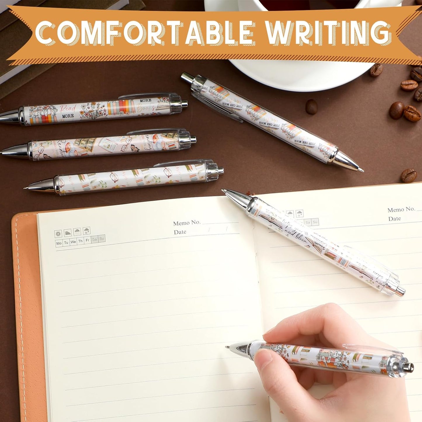 24 Pcs Book Lovers Pens Bulk Reading Theme Gifts Bookish Ballpoint Pens Reading Book Club Gifts Ideas for Women Readers Librarians Literary Lover Bookworms Appreciation Birthday Accessories