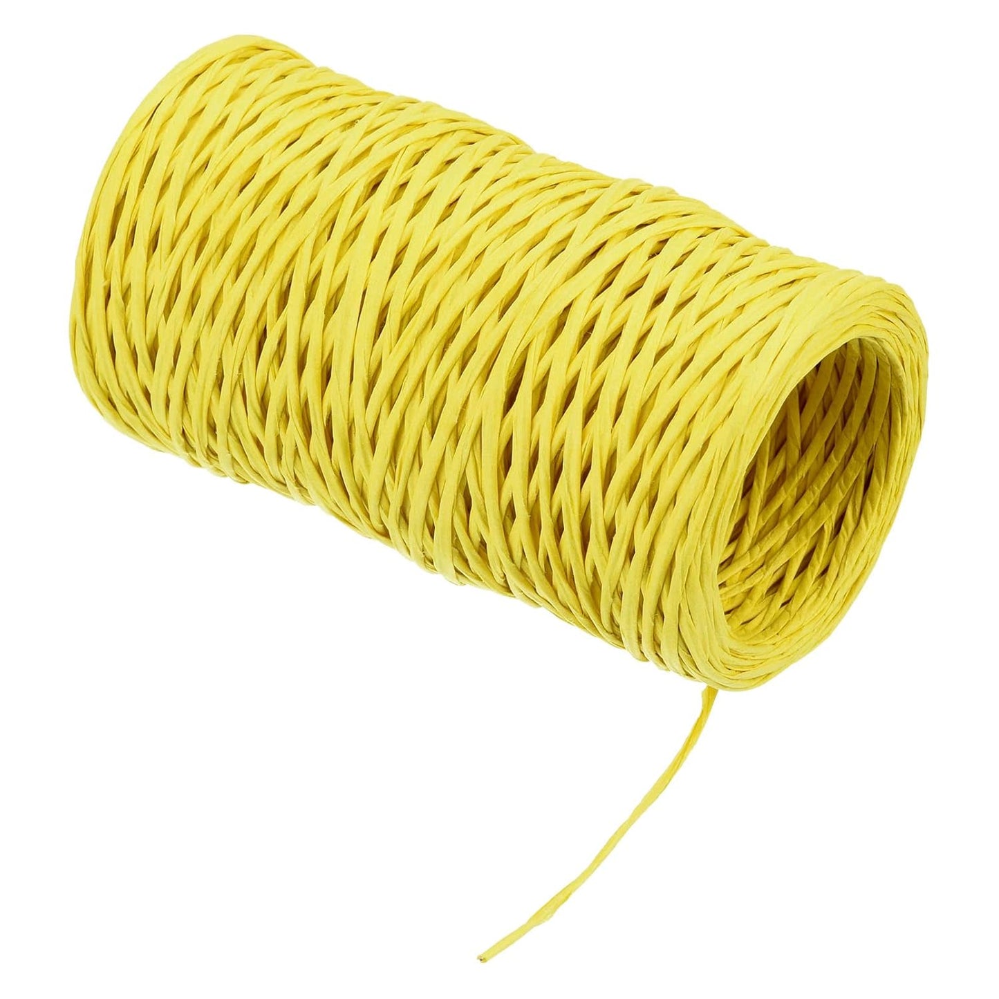 PATIKIL 164 Feet Floral Bind Wire Wrap Twine, 1mm Yellow Paper-Wrapped Iron Wire for Flower Bouquets