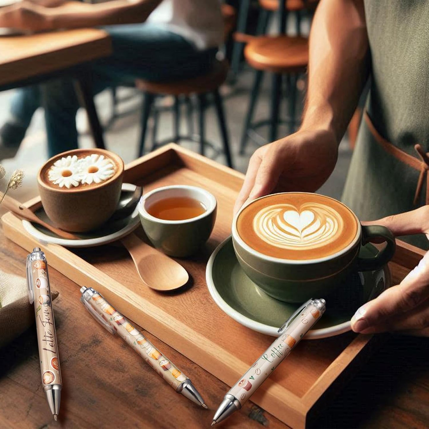 24 Pcs Coffee Party Gift Pens Bulk Party Favors Coffee Lovers Themed Decorations Black Ink Kawaii Ballpoint Pen for School Office Birthday Supplies Aesthetic Accessories