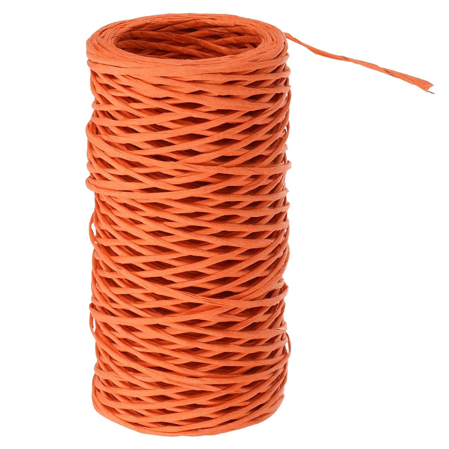 PATIKIL 164 Feet Floral Bind Wire Wrap Twine, 1mm Florist Wire Iron Wire Paper Covered Vine Wrapping Binding Wire for Flower Bouquets, Orange