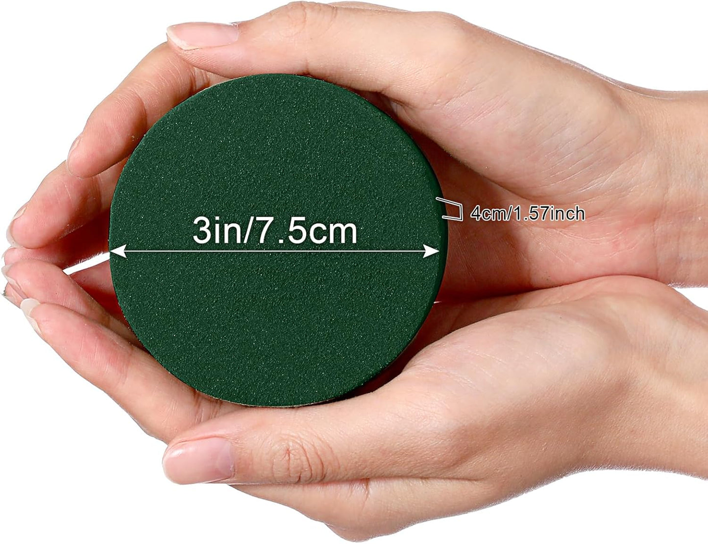 Frienda 6 Pieces Floral Foam Blocks for Artificial Flowers,Thanksgiving Christmas Party Supplies, Dry & Wet Floral Foam Round Kit for Flower Arrangement Wedding Decoration(3 x 1.57 Inch)