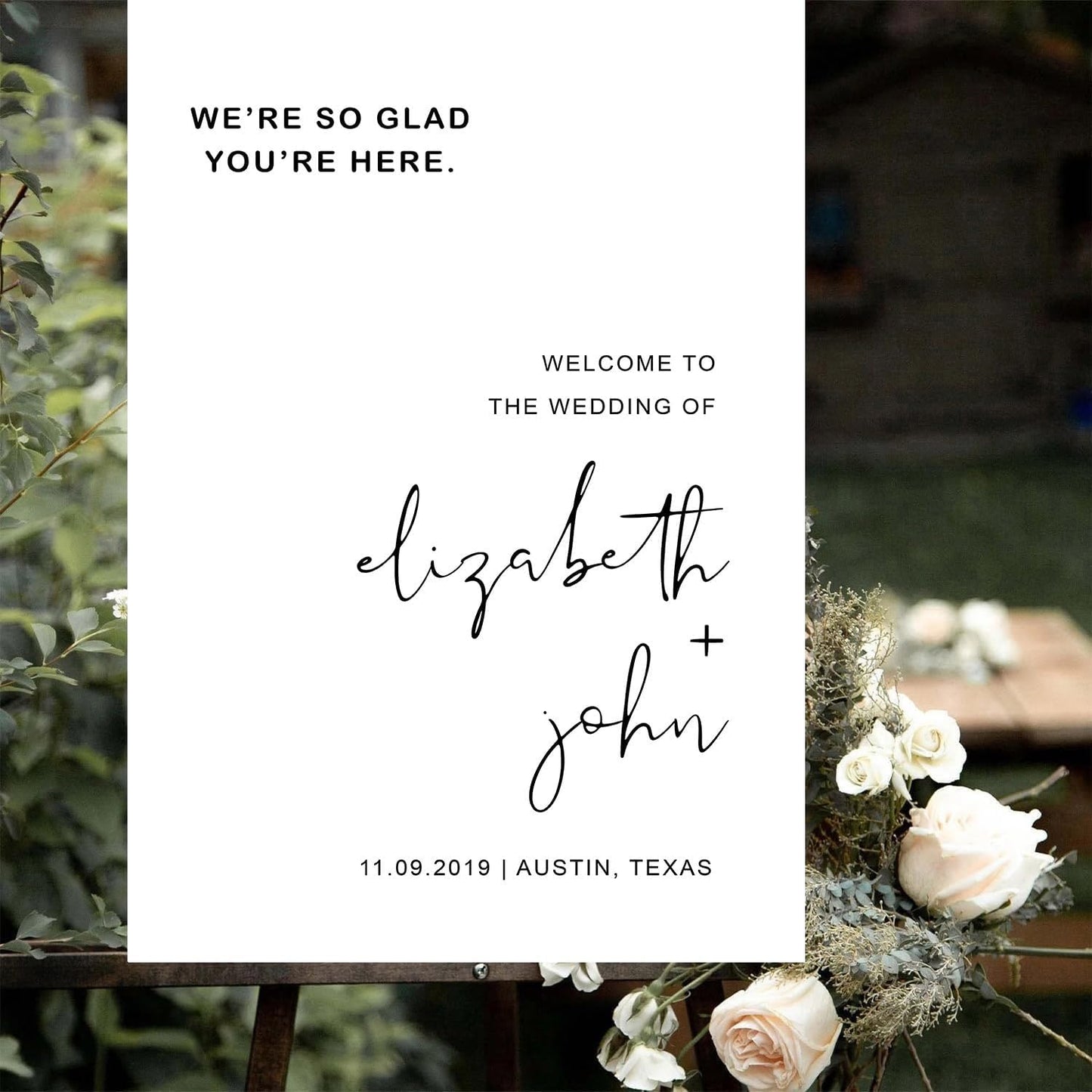 Minimalist Wedding Welcome Sign, Modern Wedding Welcome Sign, Welcome Sign Wedding, Wedding Sign
