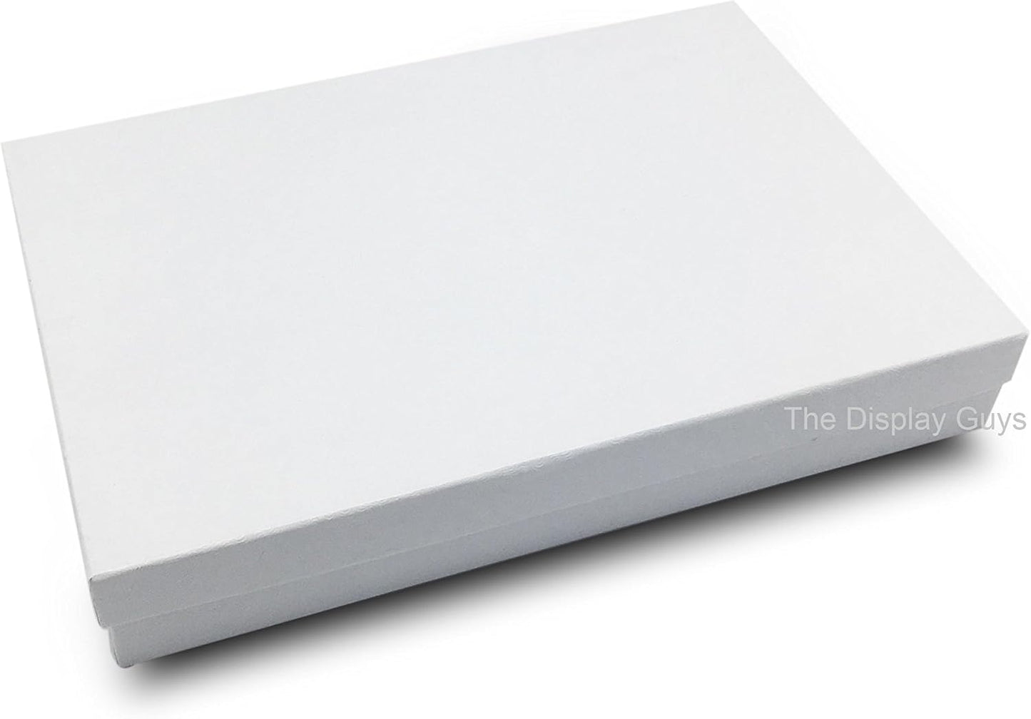 TheDisplayGuys - 25-Pack #53 Kraft Paper Cardboard Gift Boxes/Jewelry Cases w. Cotton Padding & Lid - White Swirl - (5.4" x 3.9" x 1.0")