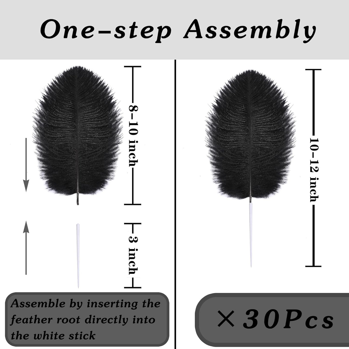 SOGUGOM Pueple Craft Ostrich Feathers - 30PCS 8-10 inch Ostrich Feathers Kit for Centerpieces, Kindergarten Crafts, Dream Catchers and DIY Projects(Purple)