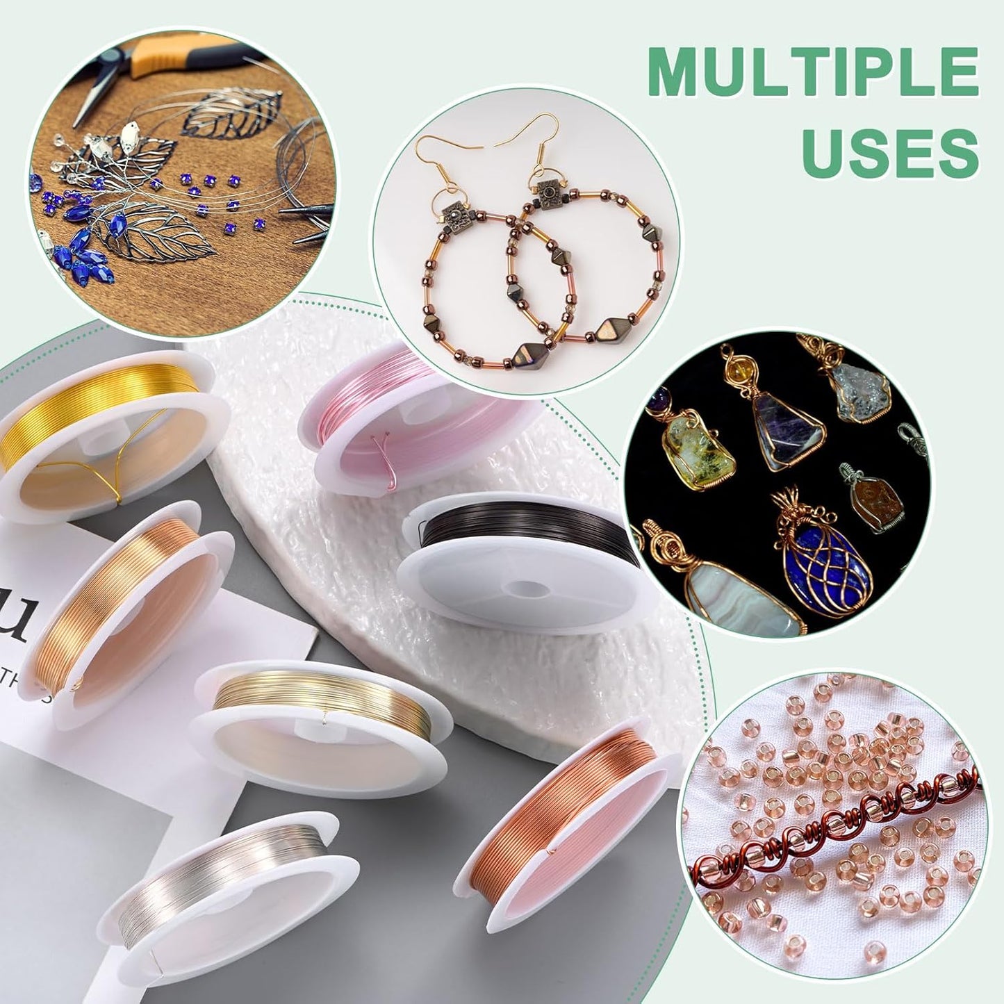 0.2 mm/32 Gauge Copper Wire for Jewelry Making, 82FT Copper Beading Craft Wire for Jewelry/Weaving/DIY Crafting/Planting, Color-Retaining [25M, Metallic Black]