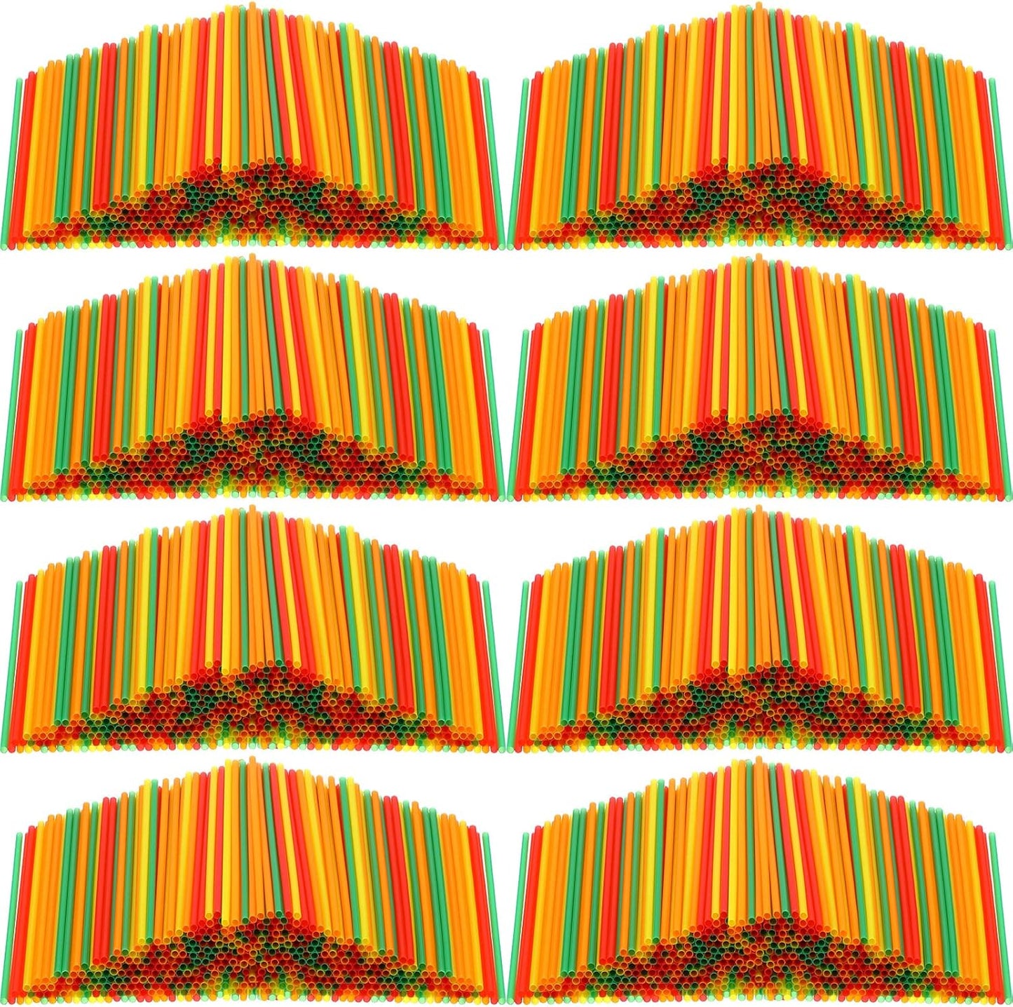6000 Count Coffee Cocktail Stirrers Straws Disposable Plastic Sip Stir Sticks Cocktail Drink Stirrers Sticks Cups Straws for Bars Juice Drinking(Colorful,5 Inch)