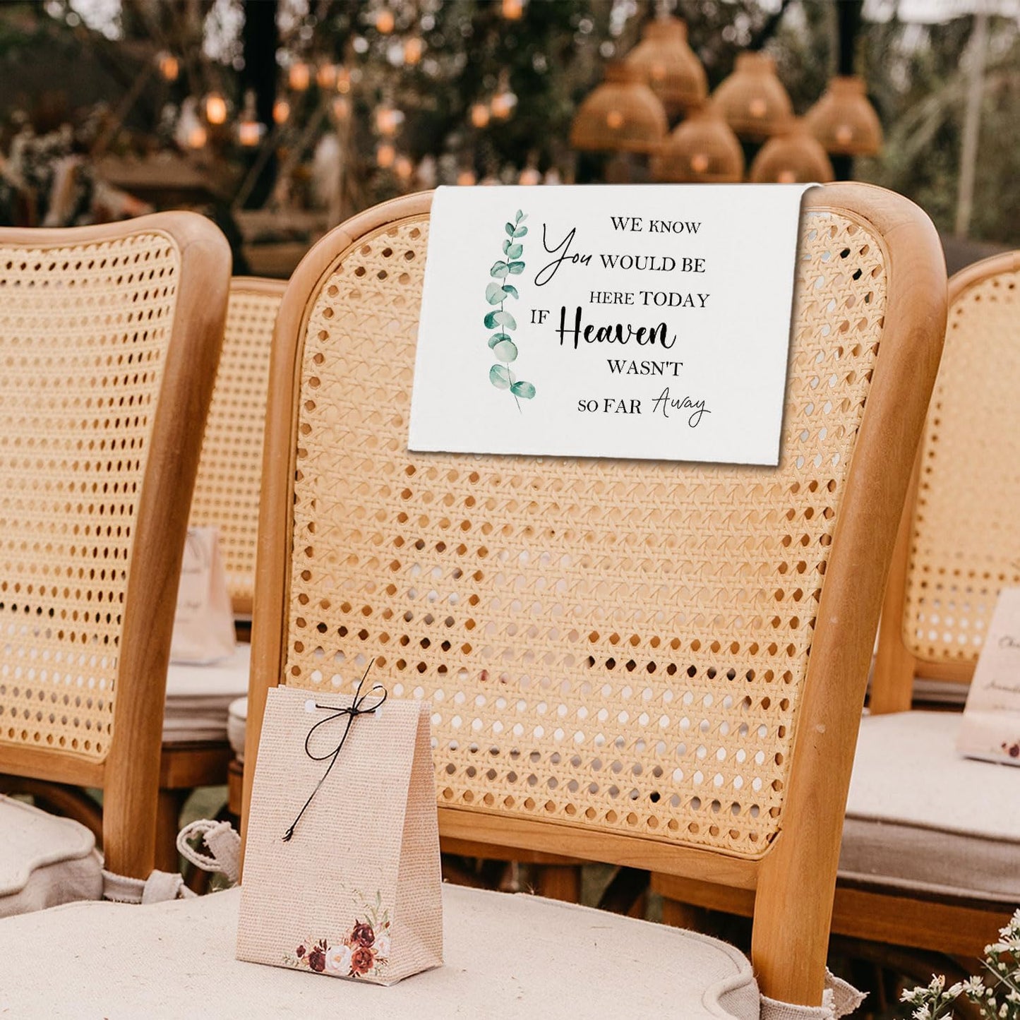 In Loving Memory Wedding Sign, If Heaven Wasn't so Far Away Reserved Chair Sign Pew Cloths Seating Placeholder, Wedding Decorations for Reception Celebrations Event (1 Pc)