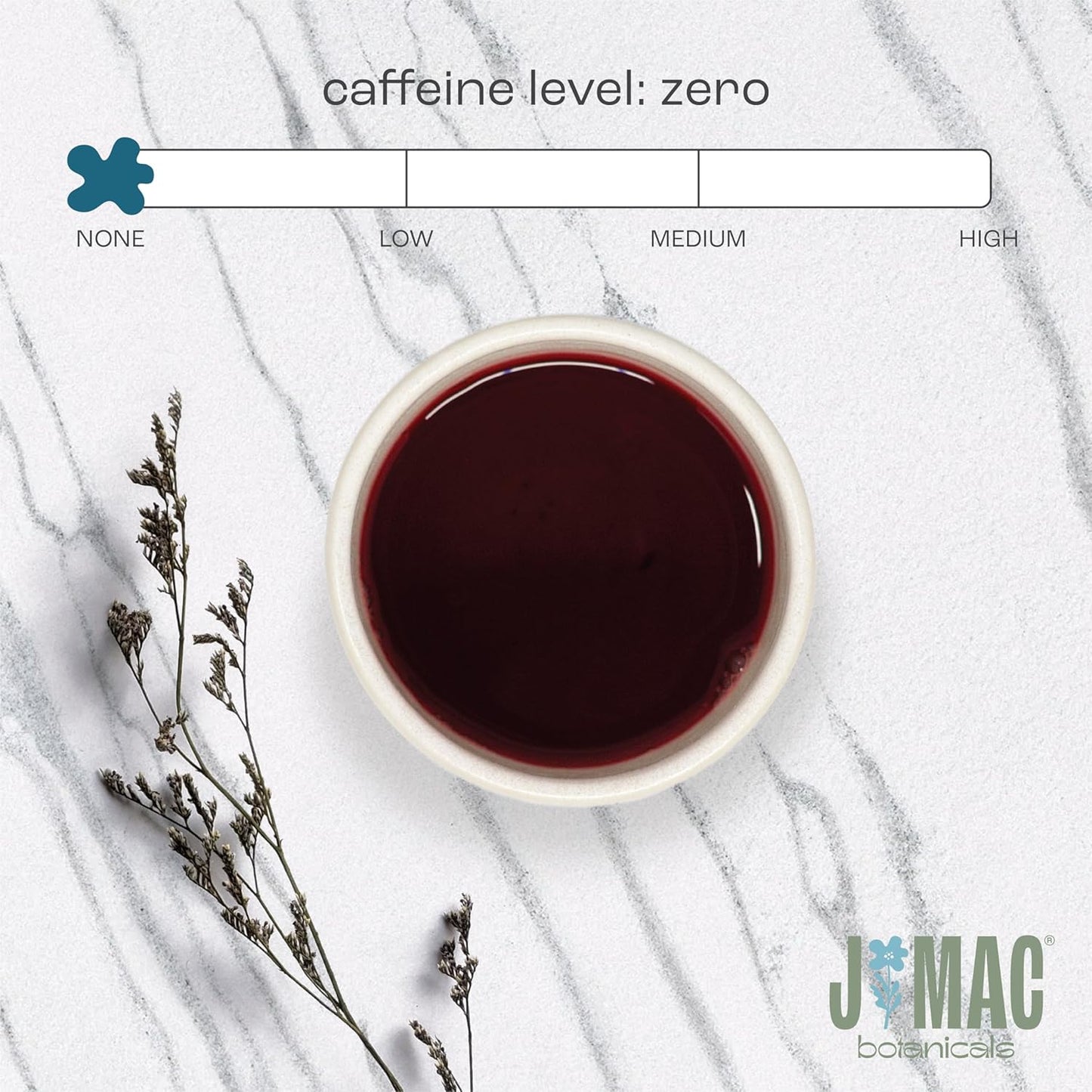 J Mac Botanicals, Organic Hibiscus Flower (4 ounce), Hibiscus tea, cut & sifted flowers, dried from Egypt, herbal tea leaves, Flor de Jamaica, edible