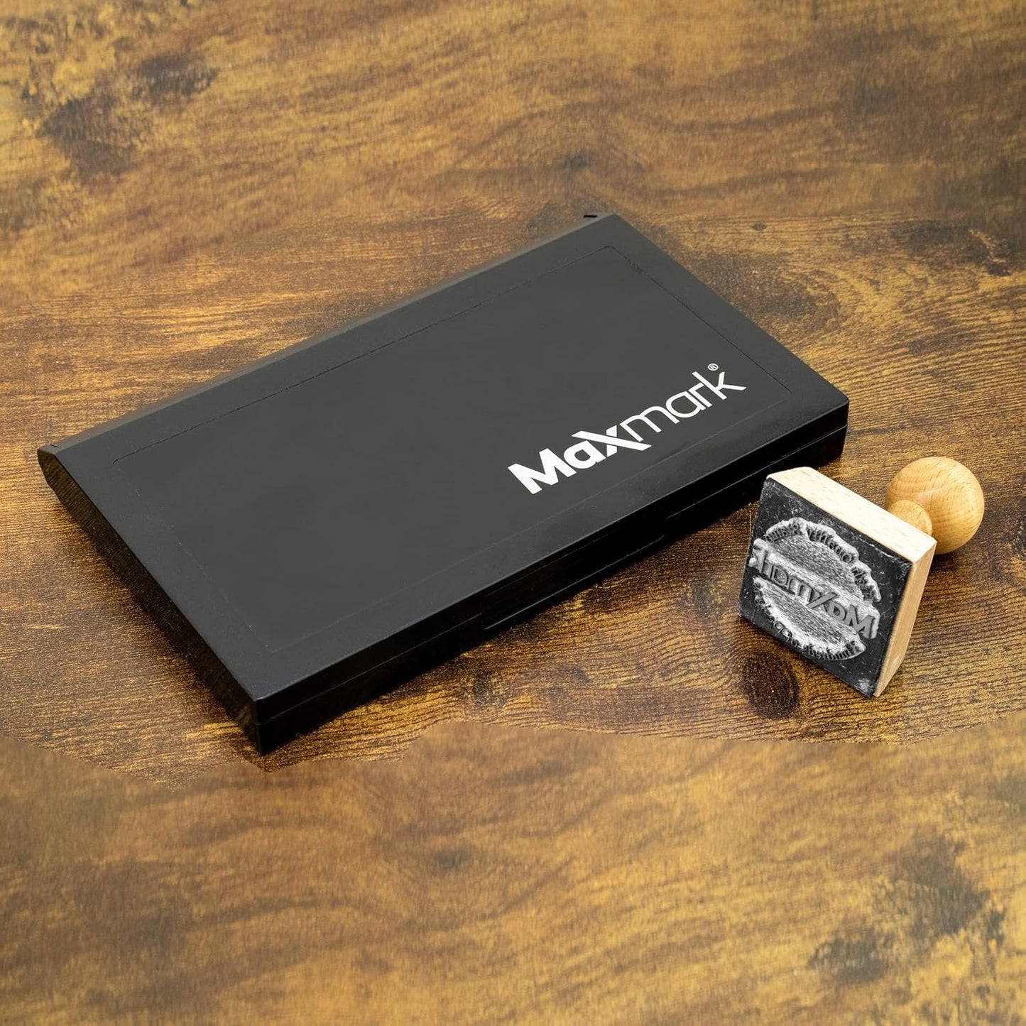 MaxMark Large Brown Stamp Pad - 4-1/4" by 7-1/4" - Premium Quality Felt Pad