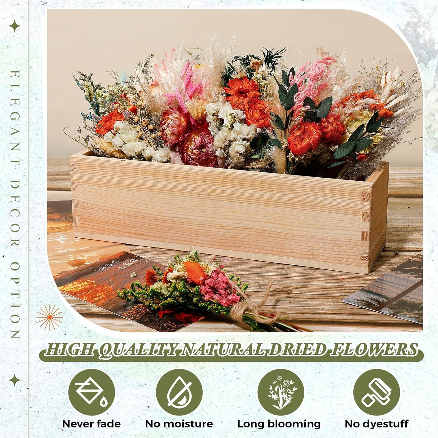 Layhit 12 Pack Boho Dried Flower Bouquet Mini Wedding Handmade Dry Flowers Decor for Vase Crafts DIY Photo Boutonniere for Men Floral Plant for Bridesmaid Gift Birthday Decor (Gerbera Daisy)
