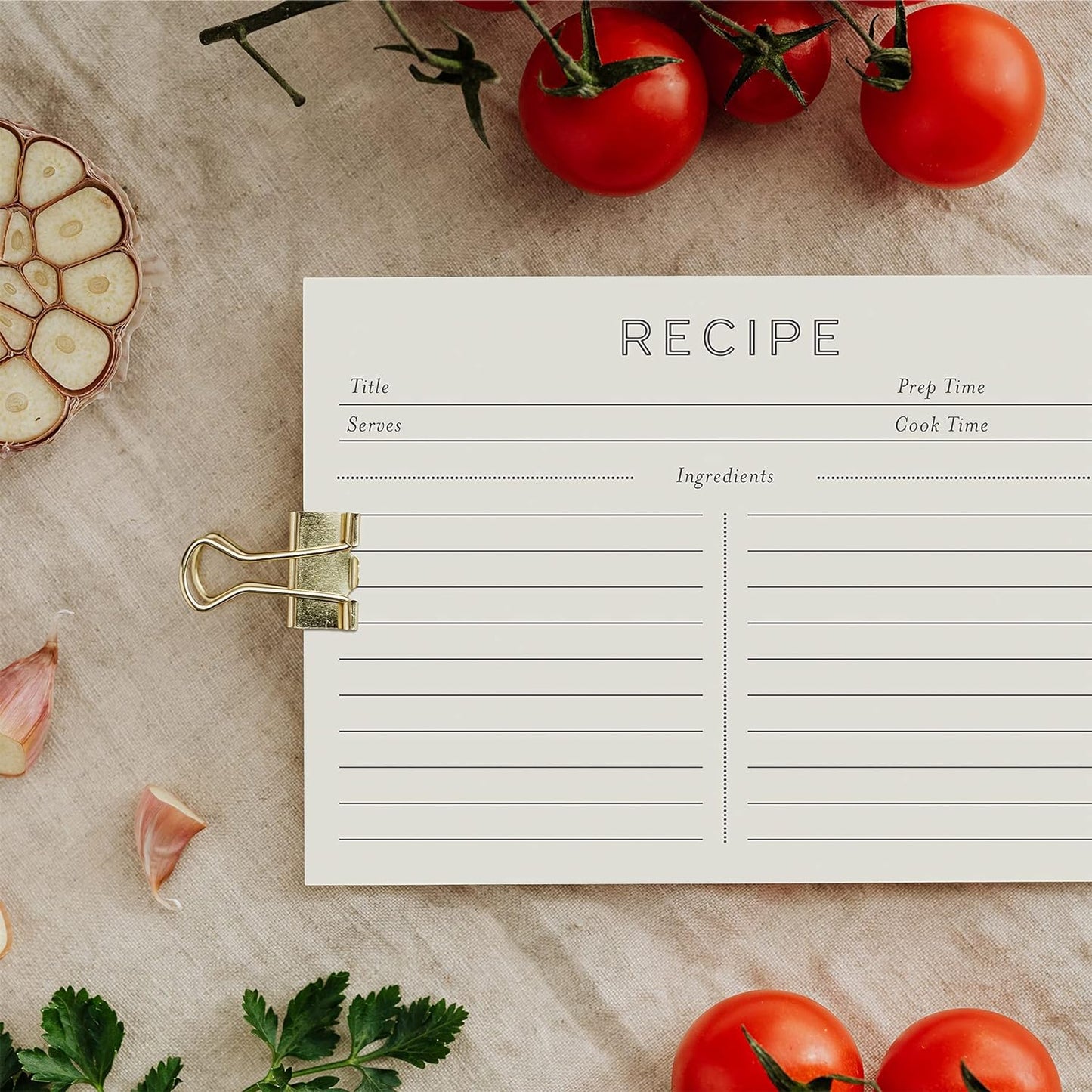 Jot & Mark Recipe Cards 5x7 Inches Blank Double Sided, 50 Count (Modern Minimal) - Menu Cards