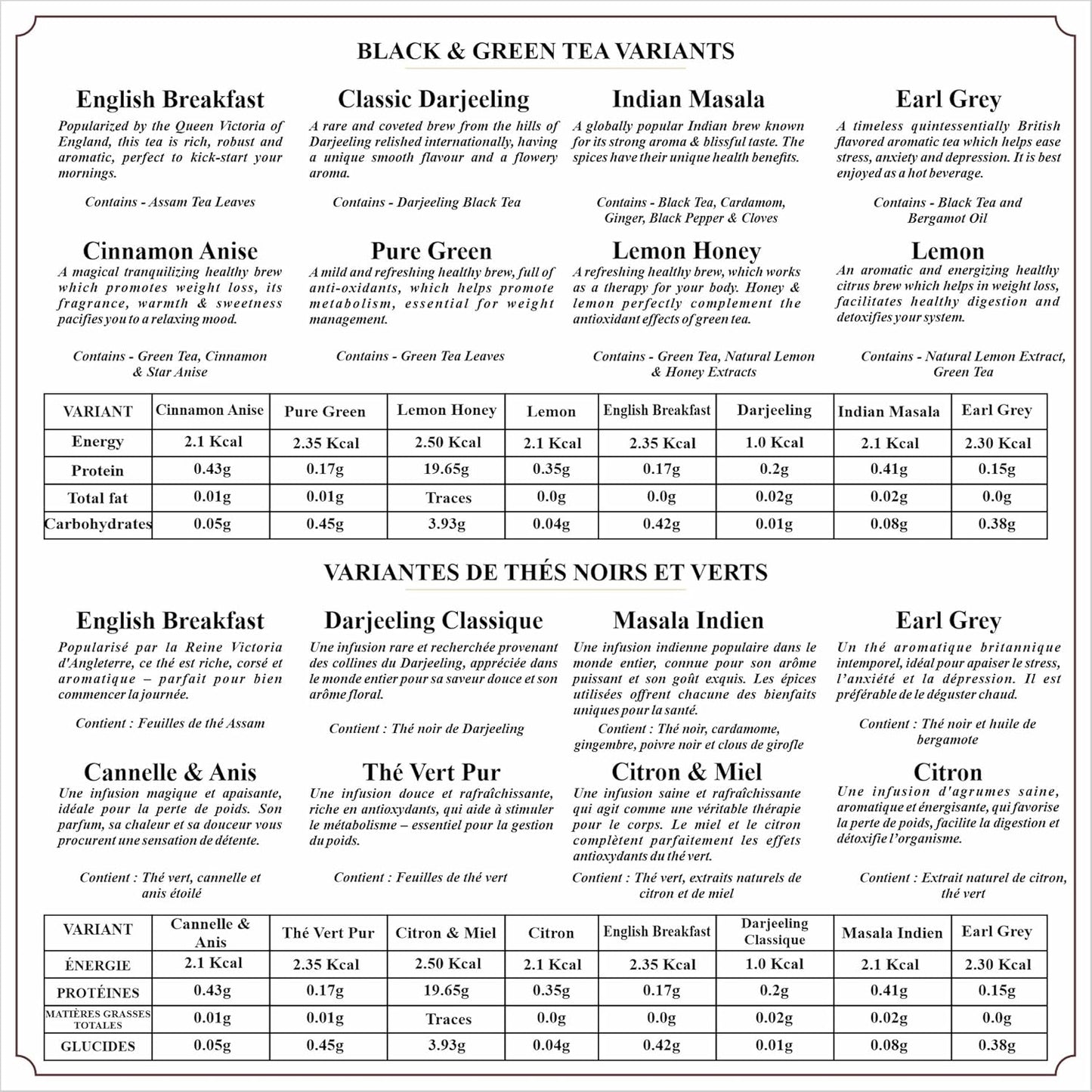 Octavius Gift's Select - Assorted Tea in Multi Design Printed Wooden Box | 6 Flavors, 90 Tea Bags | Black & Green Tea | Tea Gifts for Women & Men | Tea Variety Pack