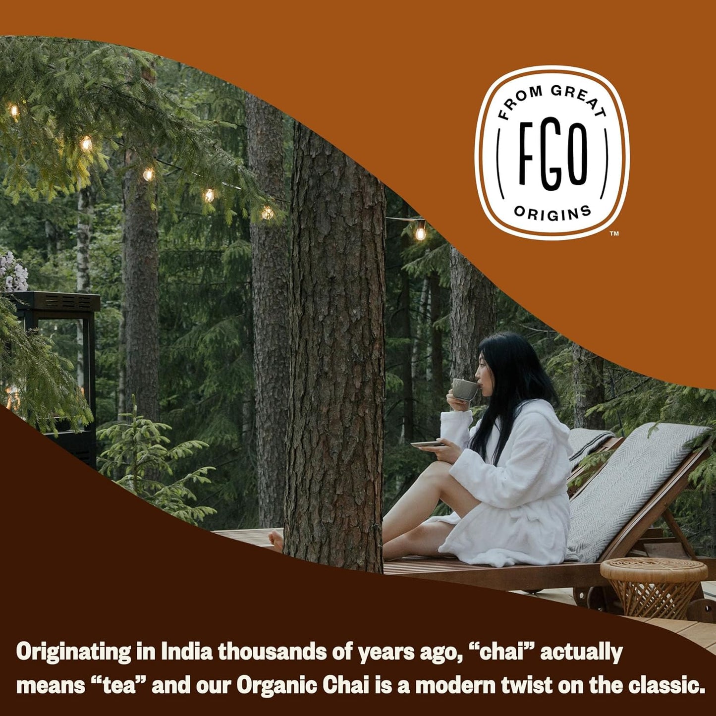 FGO Organic Chai Tea, 4 Ounce Loose Leaf, Resealable Bag, Packaging May Vary (Pack of 1)