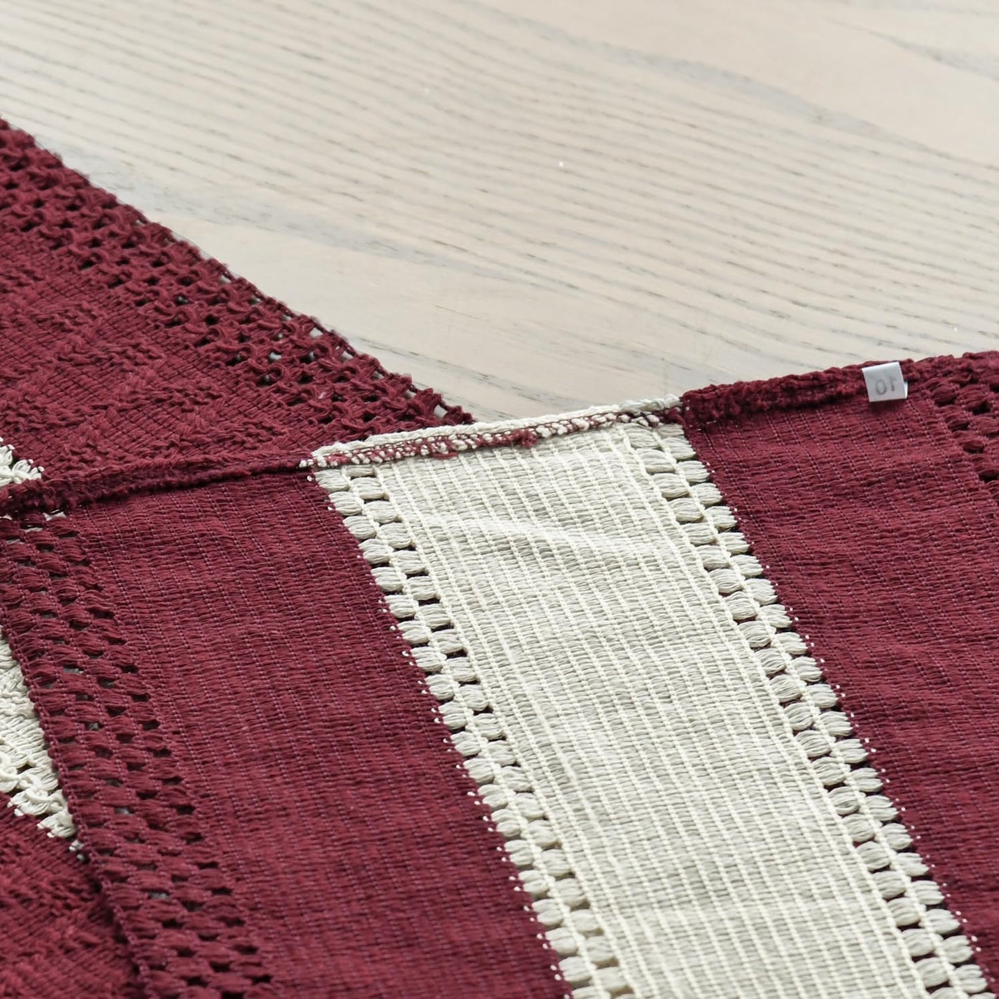 Artoid Mode Red Farmhouse Rustic Table Runner, Seasonal Hollow Kitchen Dining Table Decoration for Home Party Decor 12x108 Inch