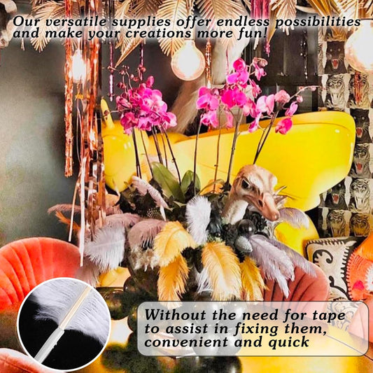 SOGUGOM Green Craft Ostrich Feathers - 30PCS 6-8 inch Mini Ostrich Feathers Kit for Kindergarten Crafts, Hats and Mardi Gras(Green)