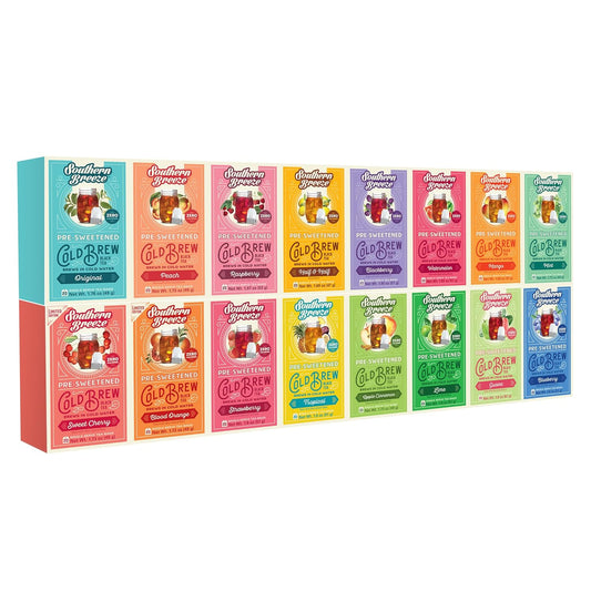 Southern Breeze Cold Brew Sweet Tea BUILD YOUR OWN BUNDLE Choose four or More Flavors Iced Tea with Black Tea 20 Tea Bags (Minimum 4 Selections & Maximum 12 Selections)