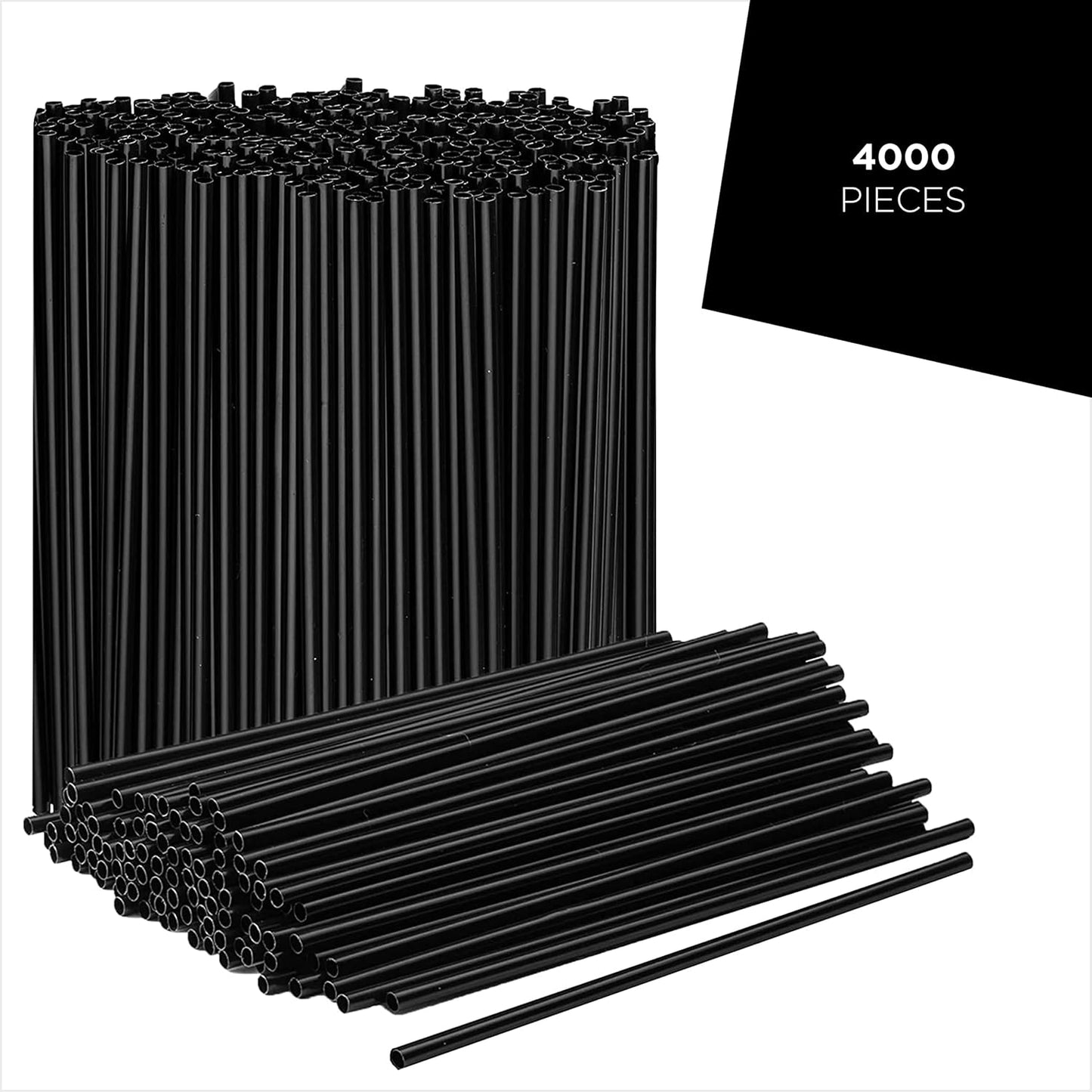 Prestee Plastic Coffee Stirrers, 4000ct, 5.5 Inches - Plastic Coffee Straws, Coffee and Drink Stir Sticks, Cocktail Swizzle Sticks, Disposable Stir Sticks, Drinking Straws for Coffee and Cocktails