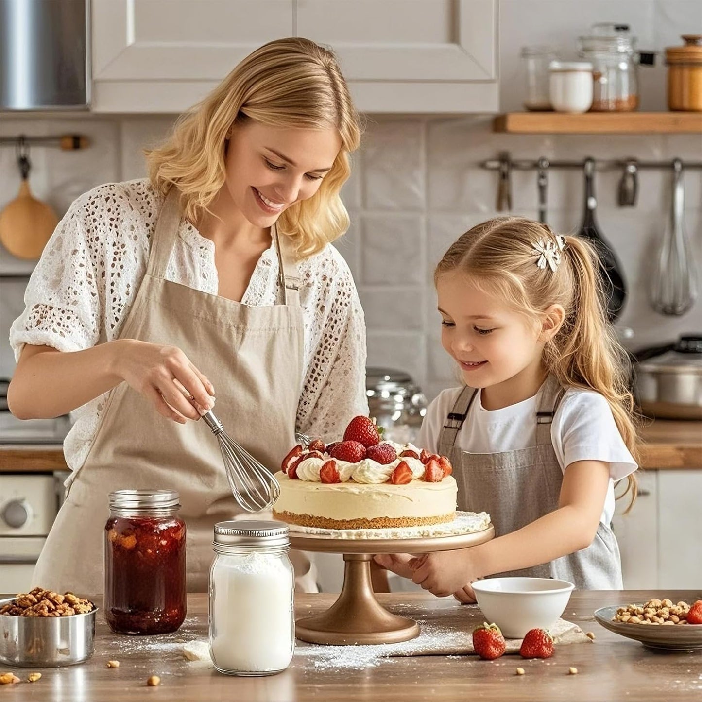 Glass Mason Jars, 4 Pack 8.5oz Clear Glass Regular Mouth Canning Jars with Lids for Sealing, Ideal for Food Storage, Snacks, Candies, Jam, Honey, Wedding Favors, Shower Favors, DIY Projects