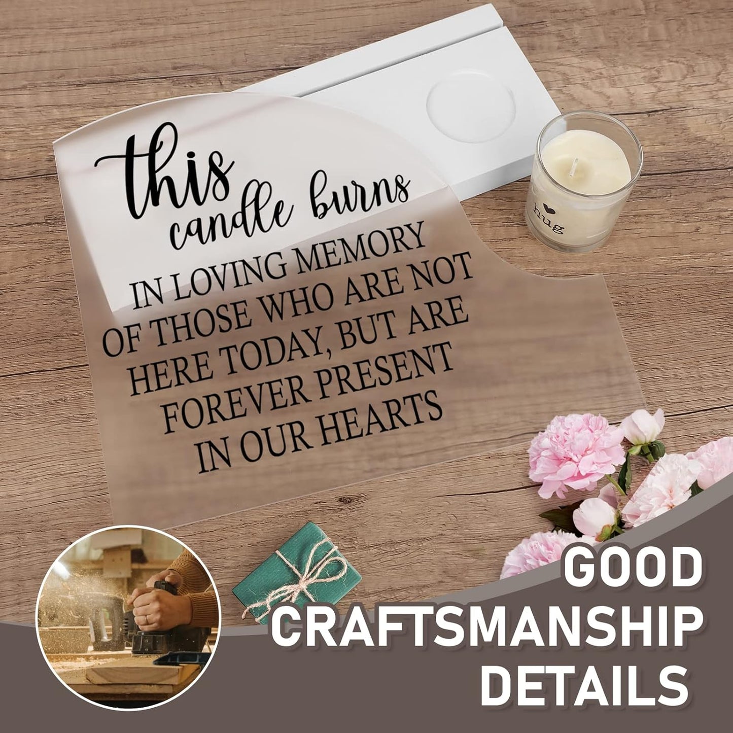 Wedding Remembrance-Sympathy Gifts Memorial Candle - Gifts for Loss of Loved One Sign - Wedding Memorial Sign - In Memory of Wedding Decor