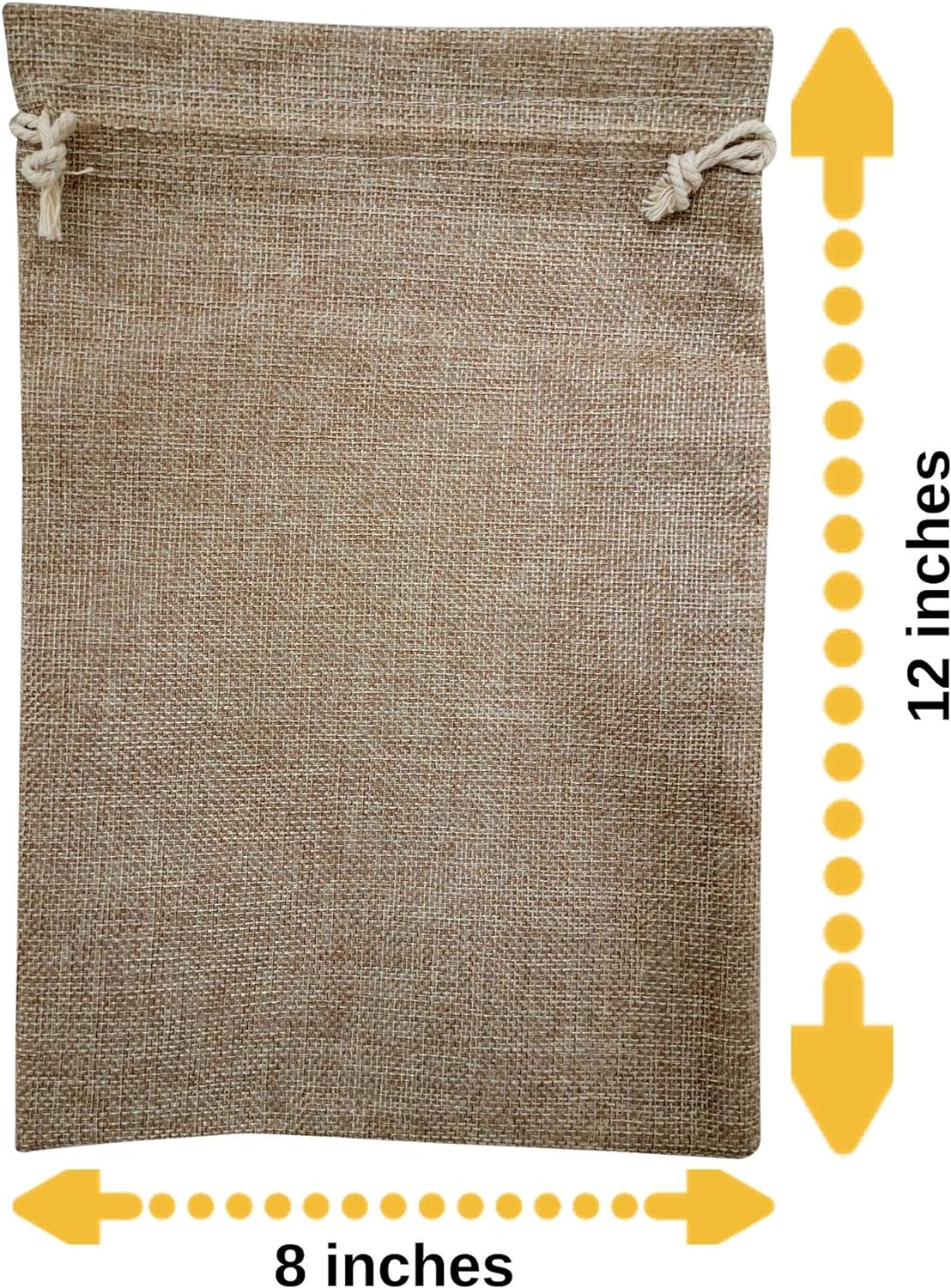 Supply Friend 25 Burlap Bags with Drawstring 8x12 Inch - Reusable Grocery, Household, Kitchen Storage Bag, Christmas, Advent, Holiday Gift Wrap, Wedding and Birthday Party Favor Gift Pouches