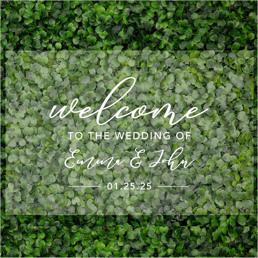 Andaz Press Custom Large Wedding Acrylic Sign, 16 x 24 Inches, Welcome, Personalized Sign, Welcome Sign For Modern Wedding Decor Decorations For Reception