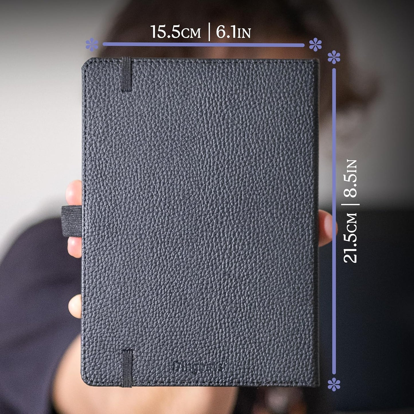 Dingbats* Wildlife Lined Writing Journal Notebook A5 - Vegan Leather Hardcover - Ideal for Work, Travel - Pocket, Elastic Closure, & Bookmark